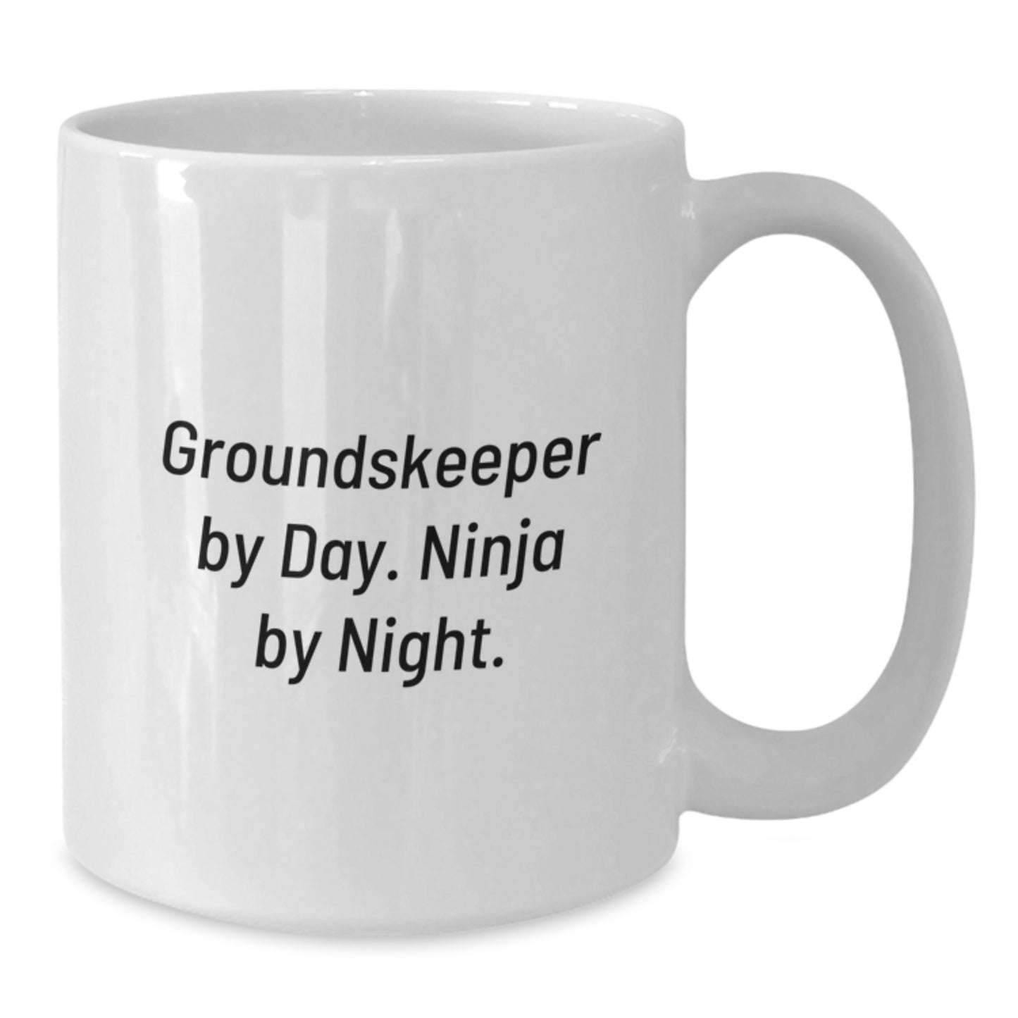Funny groundskeeper Gifts for Men and Women - 'groundskeeper By Day. Ninja By Night.' White Coffee Mug, Birthday Unique - Additional