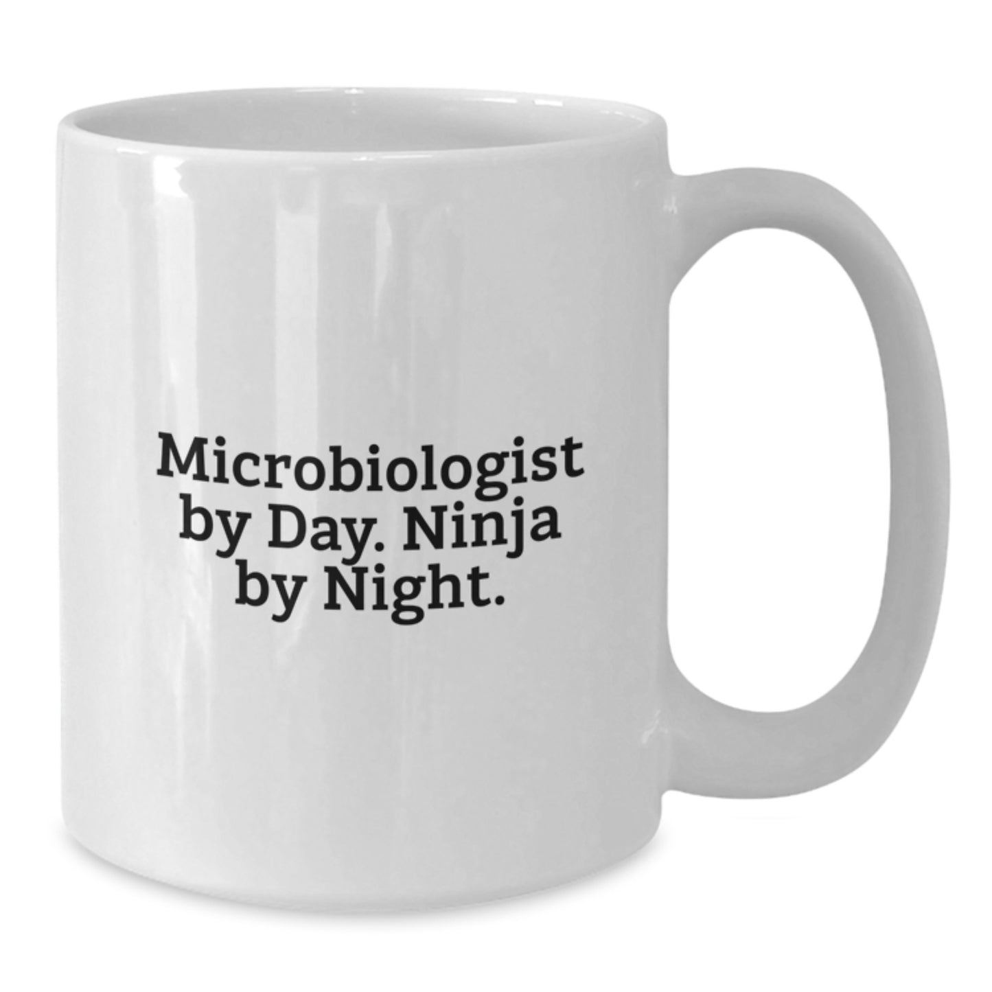 Microbiologist Gifts from Friends - Microbiologist By Day. Ninja By Night. - Funny Birthday White Coffee Mug for Microbiologist Men, Women, Coworkers, Family - Additional
