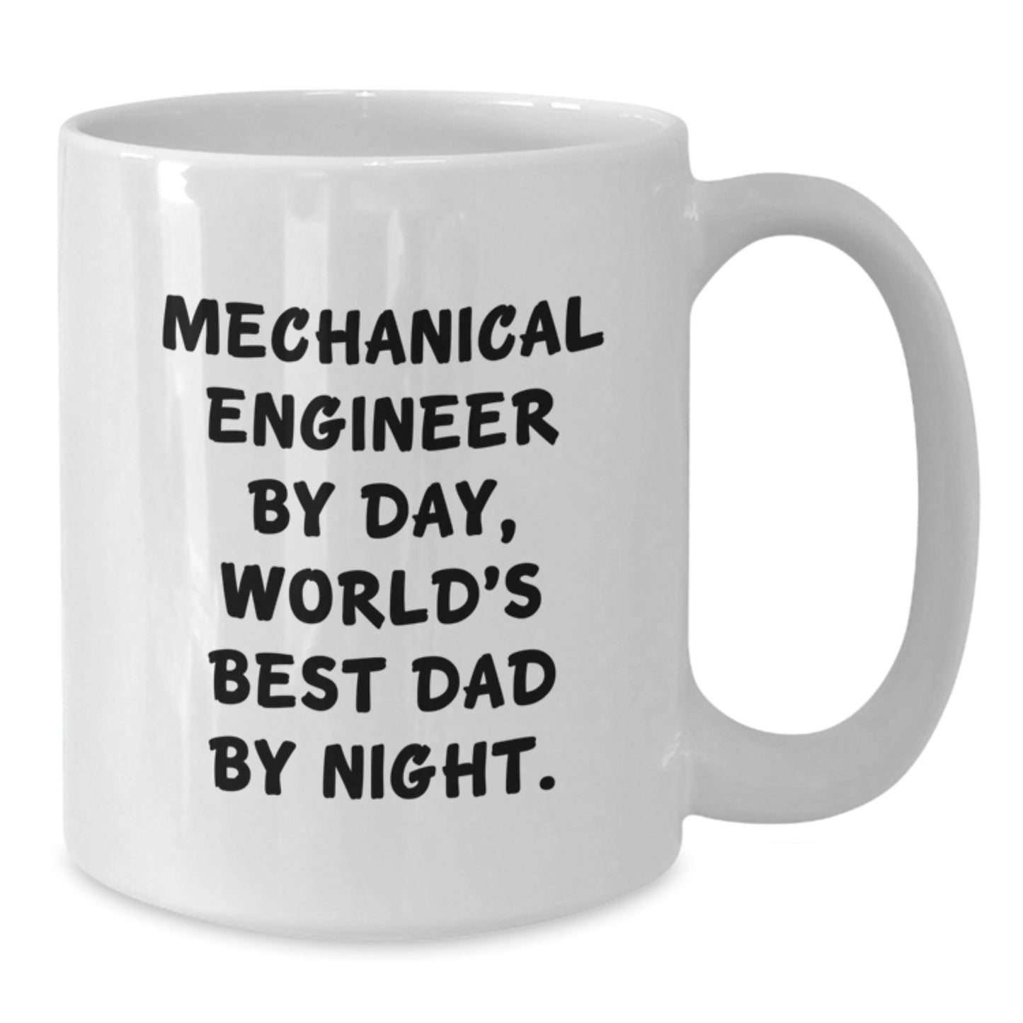 Funny Mechanical Engineer Gifts for Men - 'Mechanical Engineer By Day, World's Best Dad By Night' Christmas Unique Mugs - Additional