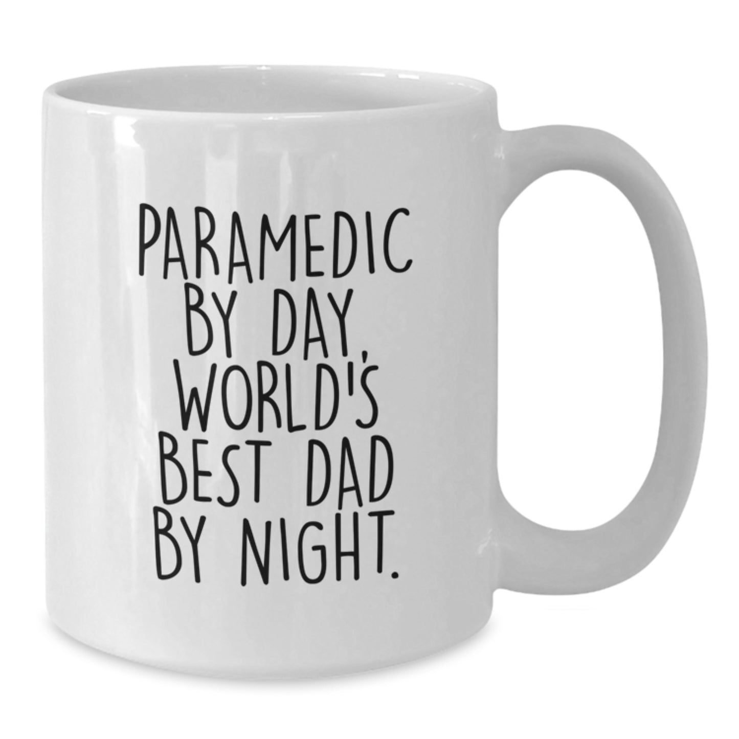 Rescue Worker Gifts for Men, Funny White Coffee Mug for Graduation, 'Rescue Worker By Day, World's Best Dad By Night' - Gifts from Men for Rescue Worker - Additional