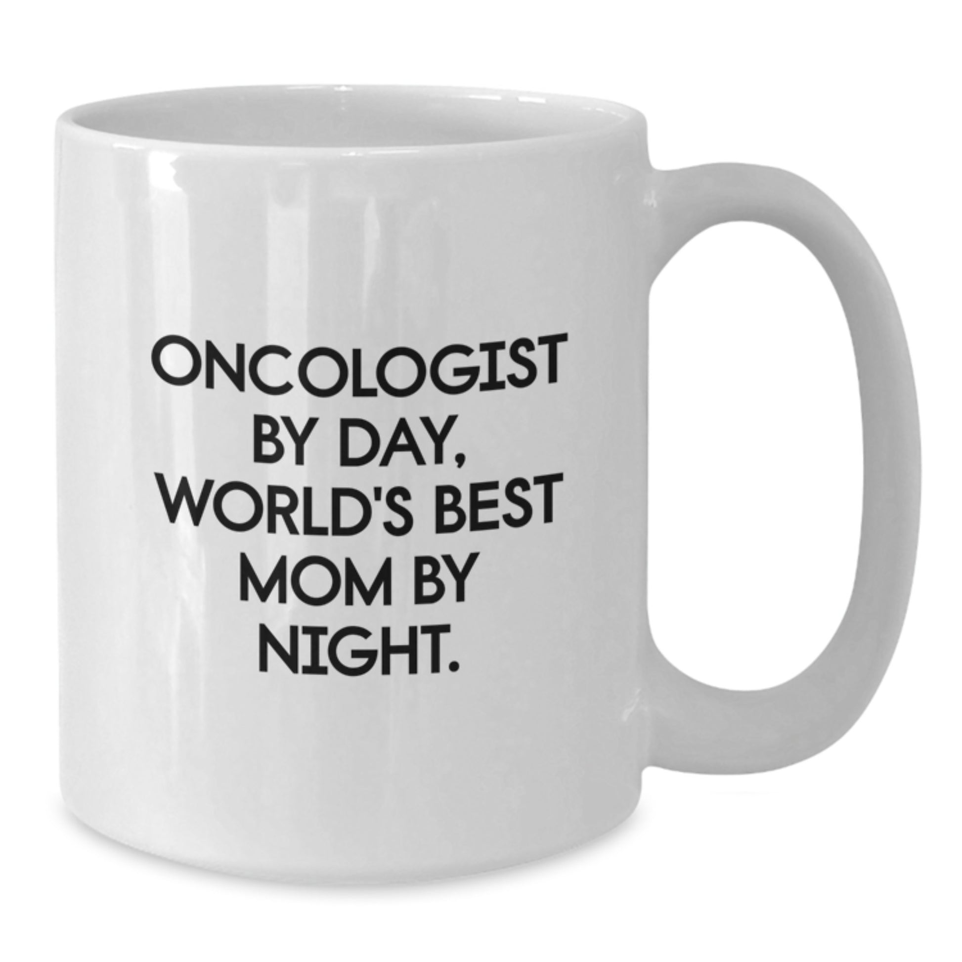 Oncologist Gifts for Men or Women, Funny White Coffee Mug, 'Oncologist By Day, World's Best Mom By Night' Quote Gifts from Family, Unique Christmas Unique Gifts for Oncologist - Additional