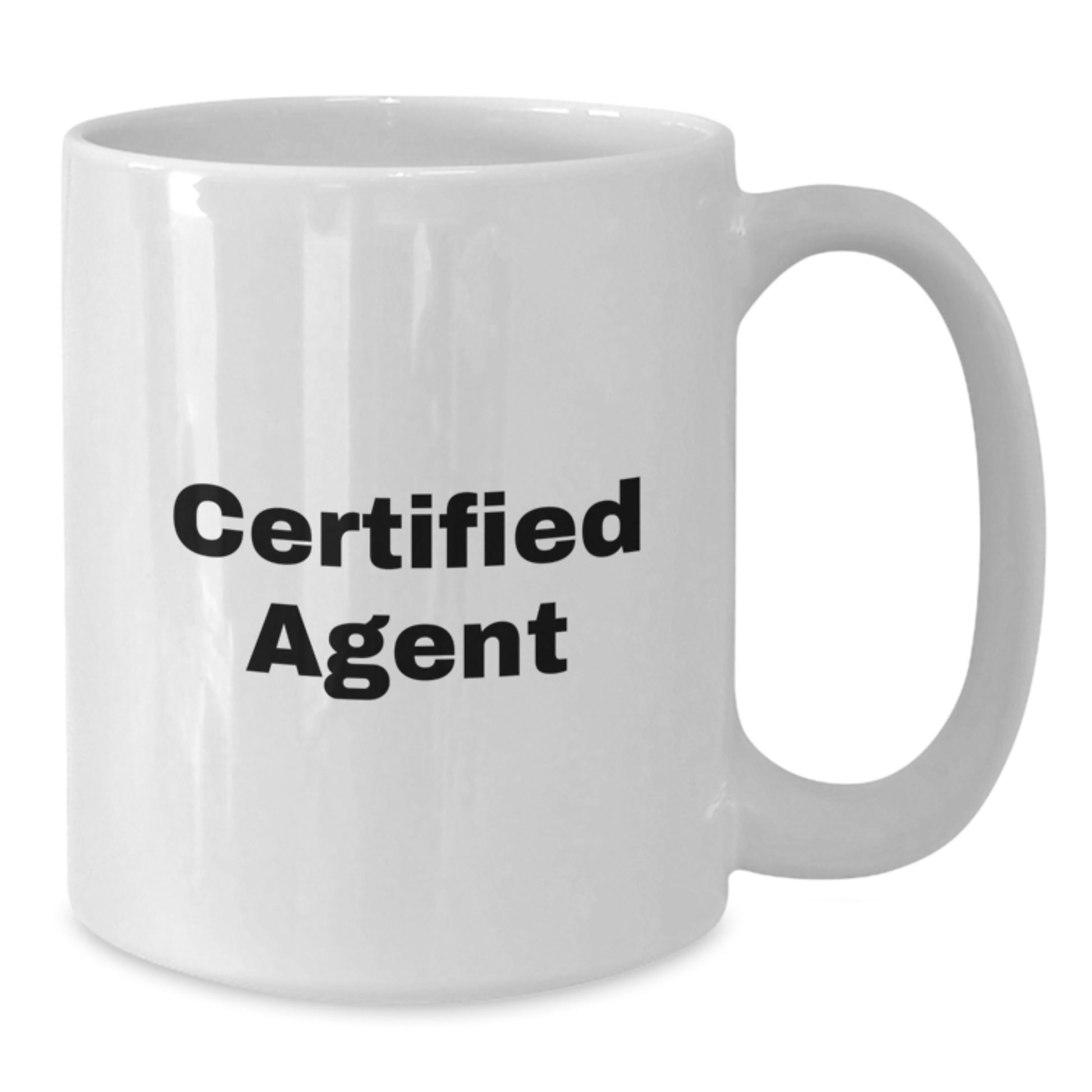 Certified Agent White Coffee Mug, Funny Quote Gifts from Friends, Coworkers, Family, Perfect for Christmas Unique Gifts - Additional