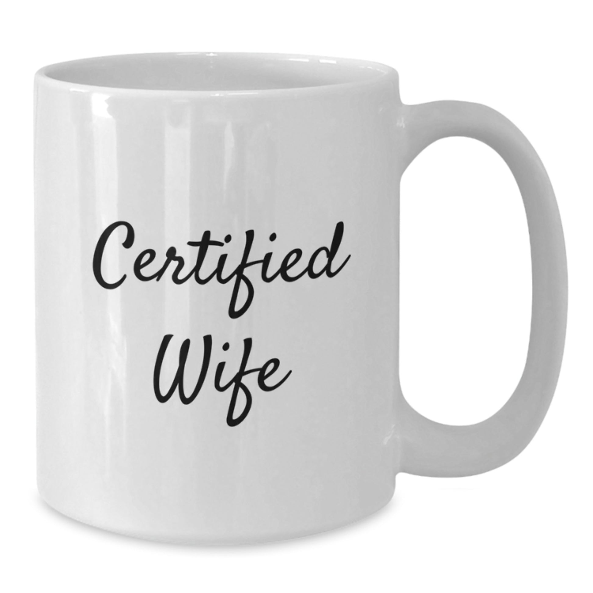 Funny Wife Gifts for Christmas White Coffee Mug - Gifts from Husband to Wife, 'You're the Wife, I'm the Husband, and Coffee is our Love' - 11oz or 15oz Ceramic Mug - Additional