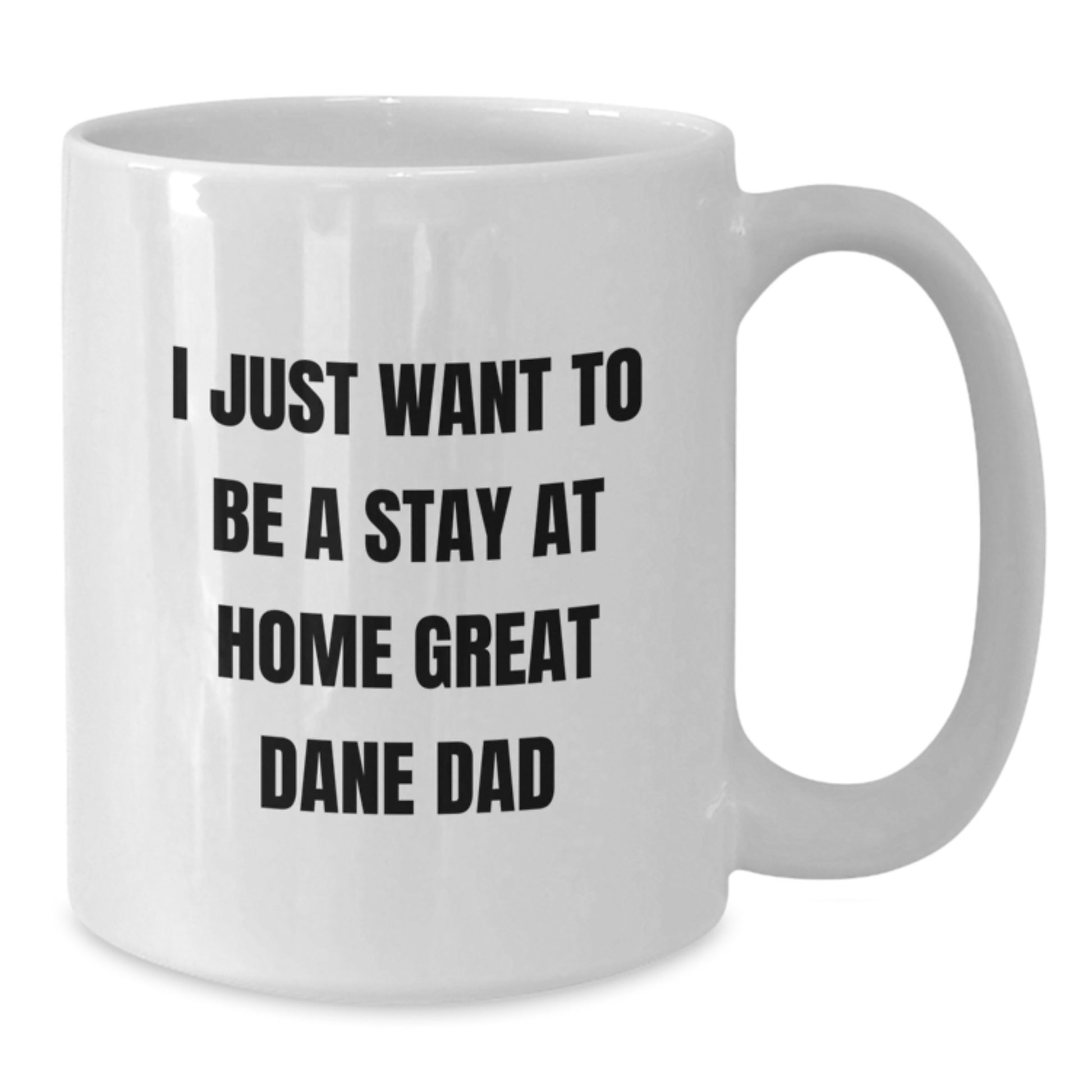 Funny Great Dane Dog Dad Gifts for Him - White Coffee Mug from Friends - 11oz or 15oz, Best Dad Ever Quote - Additional