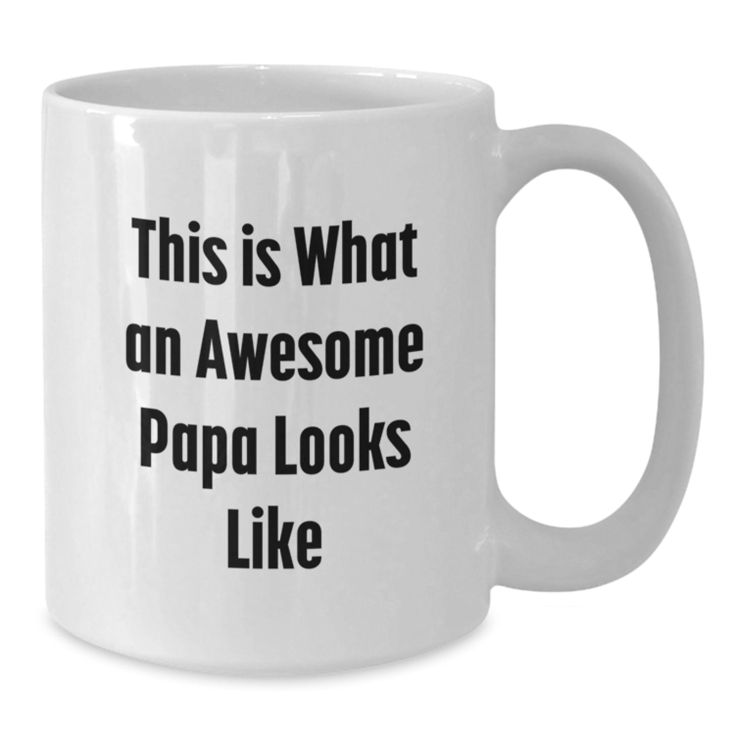 Funny Papa Gifts from Friends for Graduation Unique Papa White Coffee Mug This Is What An Awesome Papa Looks Like - Additional