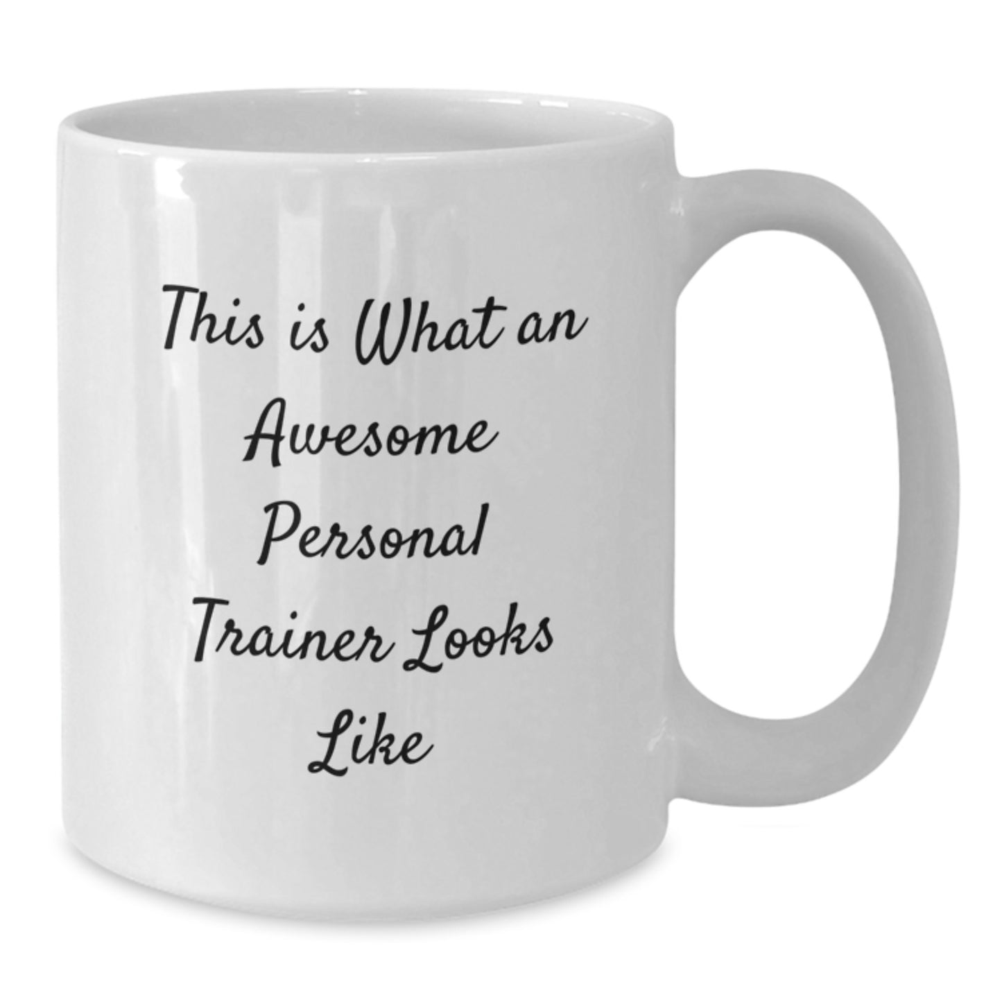 Funny Personal Trainer Gifts from Friends for Birthday, This Is What An Awesome White Coffee Mug Looks Like, Microwave and Dishwasher Safe - Additional