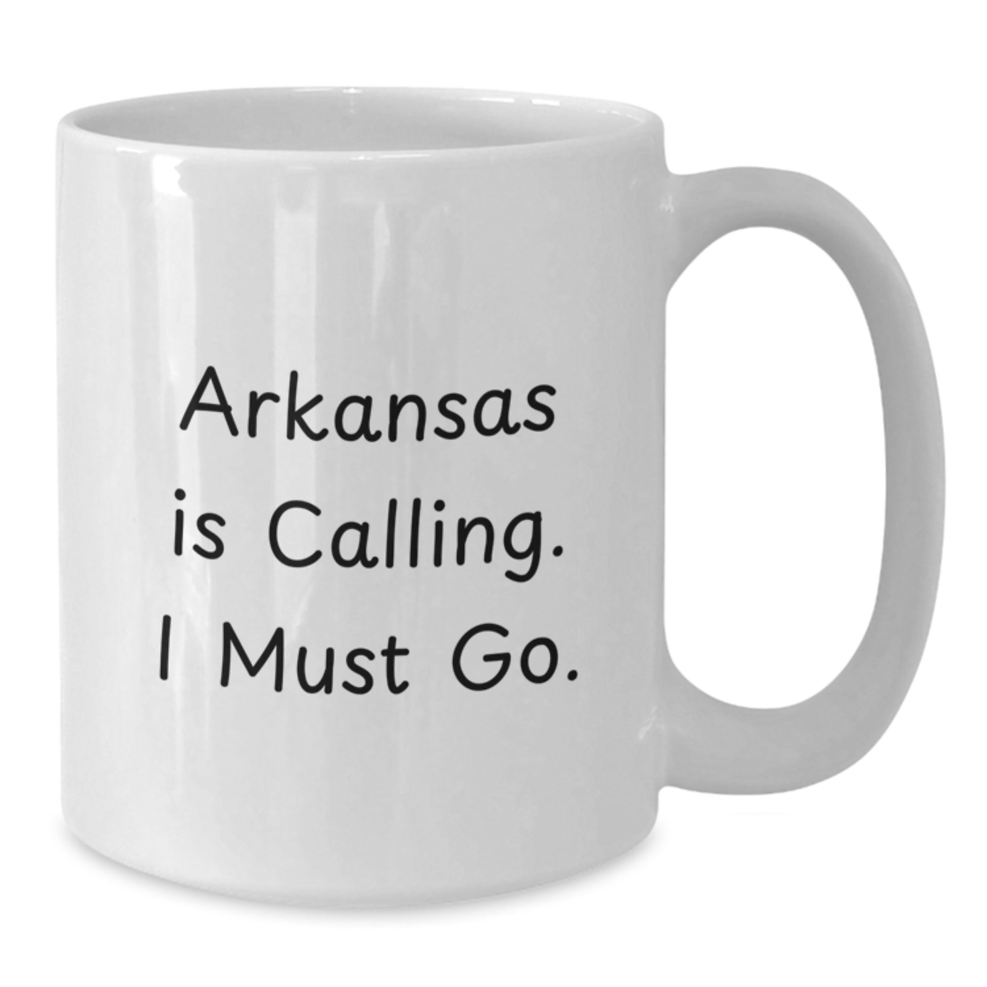Funny Arkansas Gifts, White Coffee Mug, 'Arkansas Is Calling I Must Go', Unique Christmas Memorable Presents for Men Women Friends Family - Additional