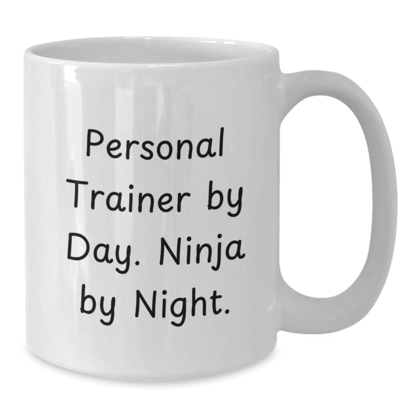 Personal Trainer Gifts, Funny Mug for Birthday, 'Personal Trainer By Day. Ninja By Night.' - Gifts from Friends to Personal Trainers - Additional