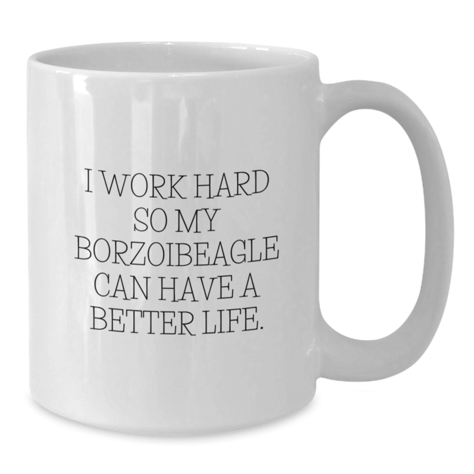 Borzoi Dog Lovers Gifts from Family to Friends, White Coffee Mug for Graduation with Inspirational Quote - Additional