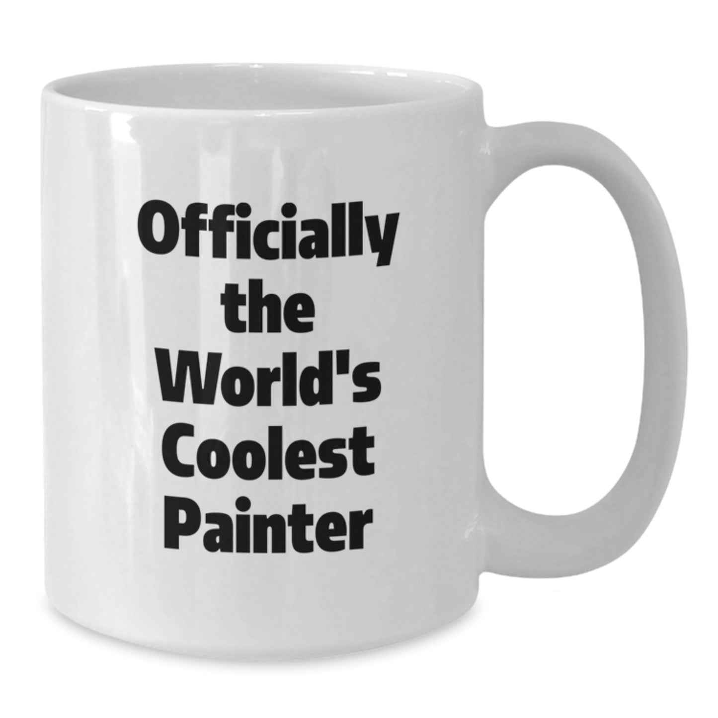 Funny Painter Gifts for Men, White Coffee Mug Officially The World's Coolest Painter Inspiration, Christmas Unique Presents - Additional