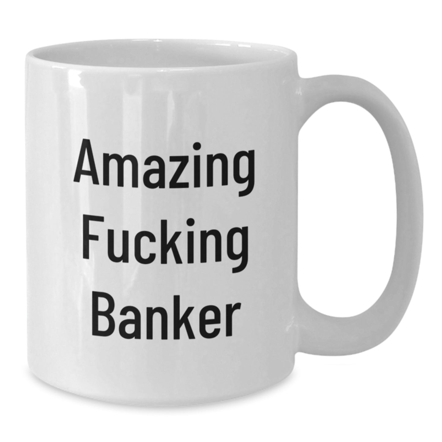 Funny Banker Gifts from Friends for Christmas Unique White Coffee Mugs with Amazing 'F--king' Quote, Ceramic, Microwave Dishwasher Safe - Additional