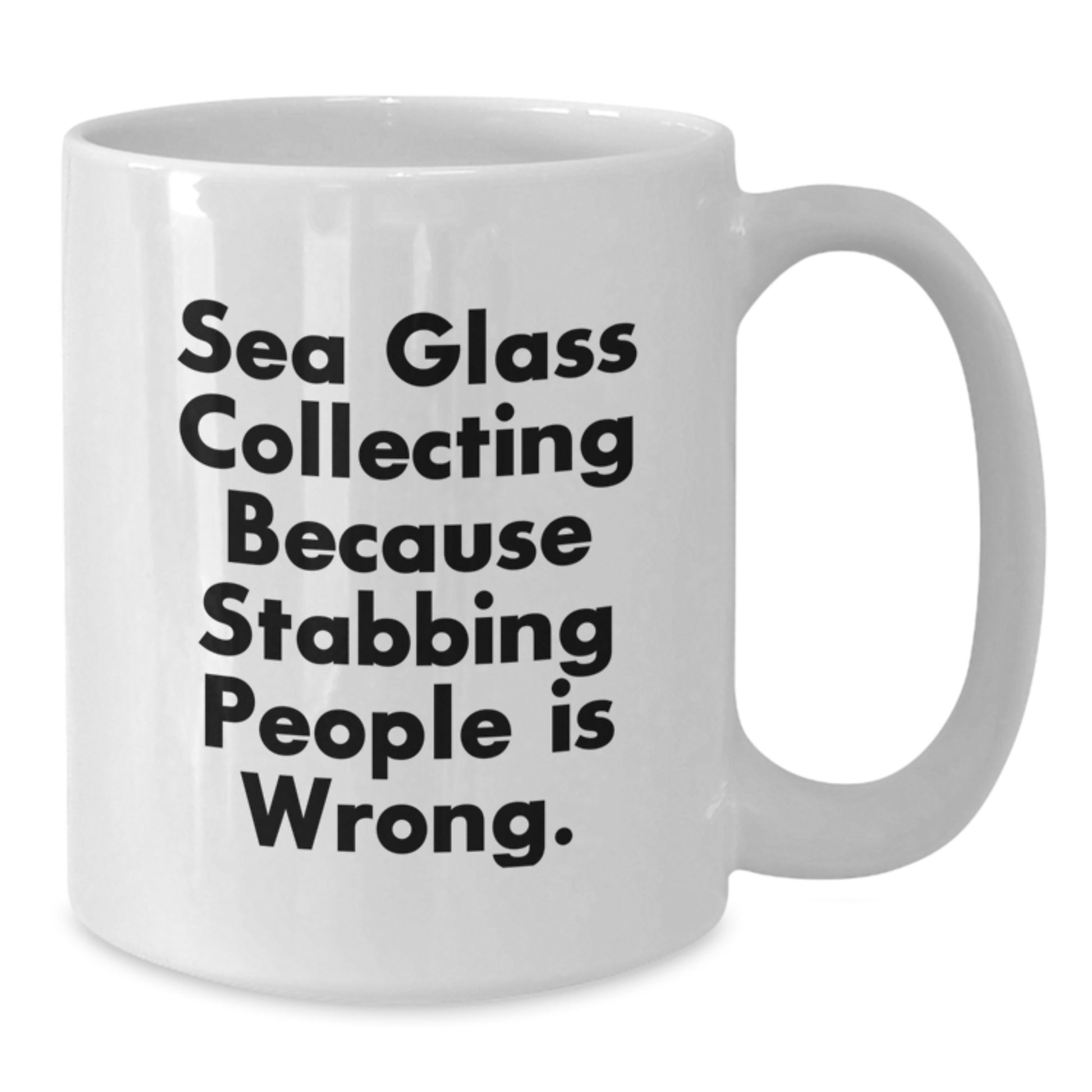 Unique Gifts for Sea Glass Collectors, Funny White Coffee Mug with Inspirational Quote, Great Christmas Memorable Present for Women from Friends - Additional