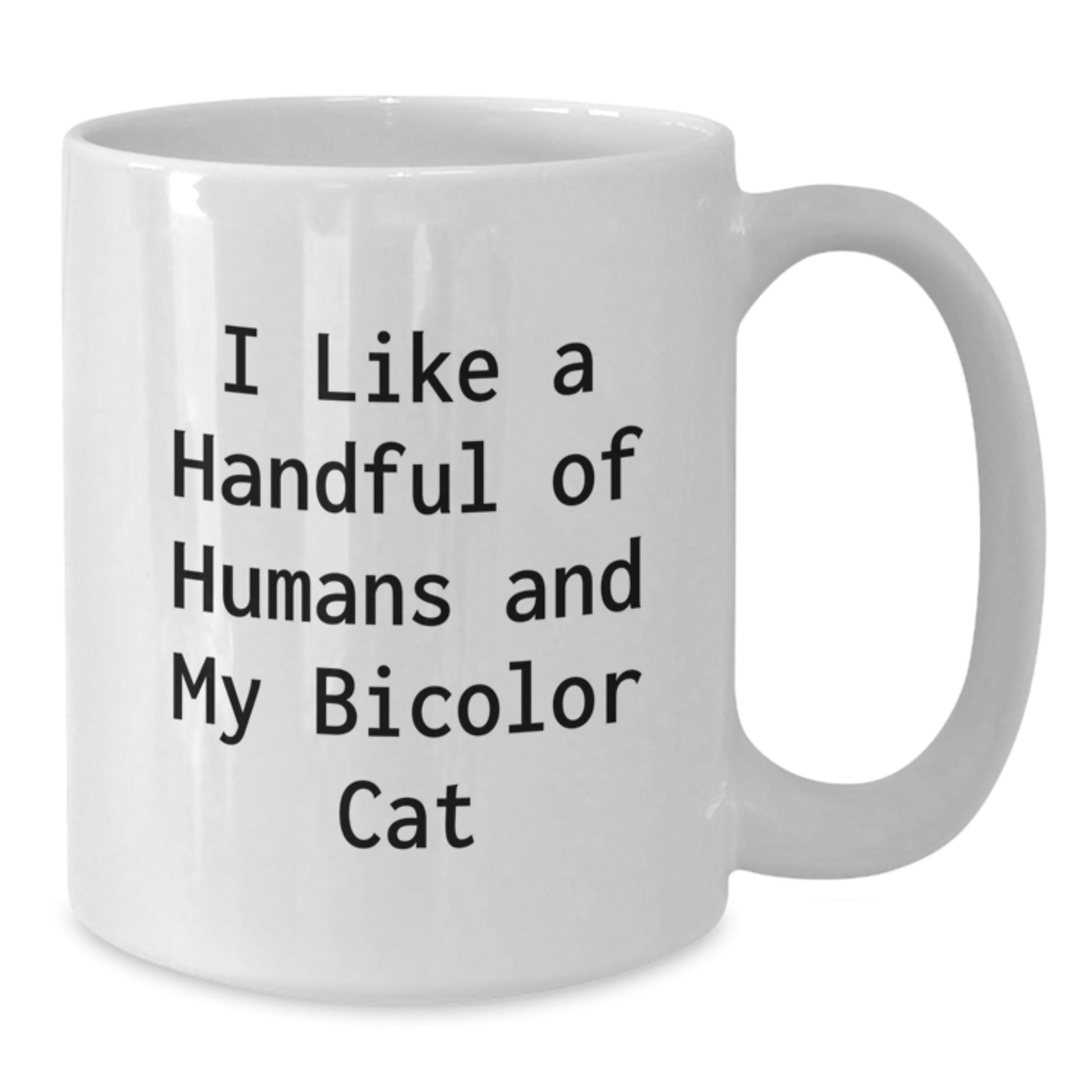 Funny Bicolor Cat Gifts for Cat Lovers from the Heart - White Coffee Mug, 11oz/15oz - Additional