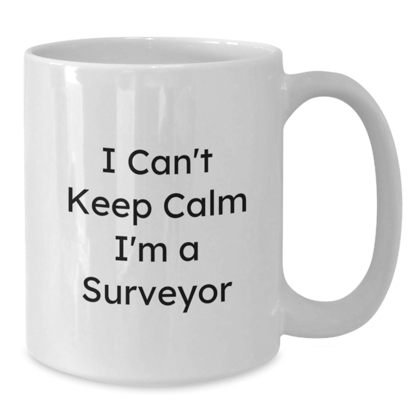 Funny Surveyor Gifts for Men from Friends, White Coffee Mug I Can't Keep Calm I'm A Surveyor, Christmas Unique - Additional