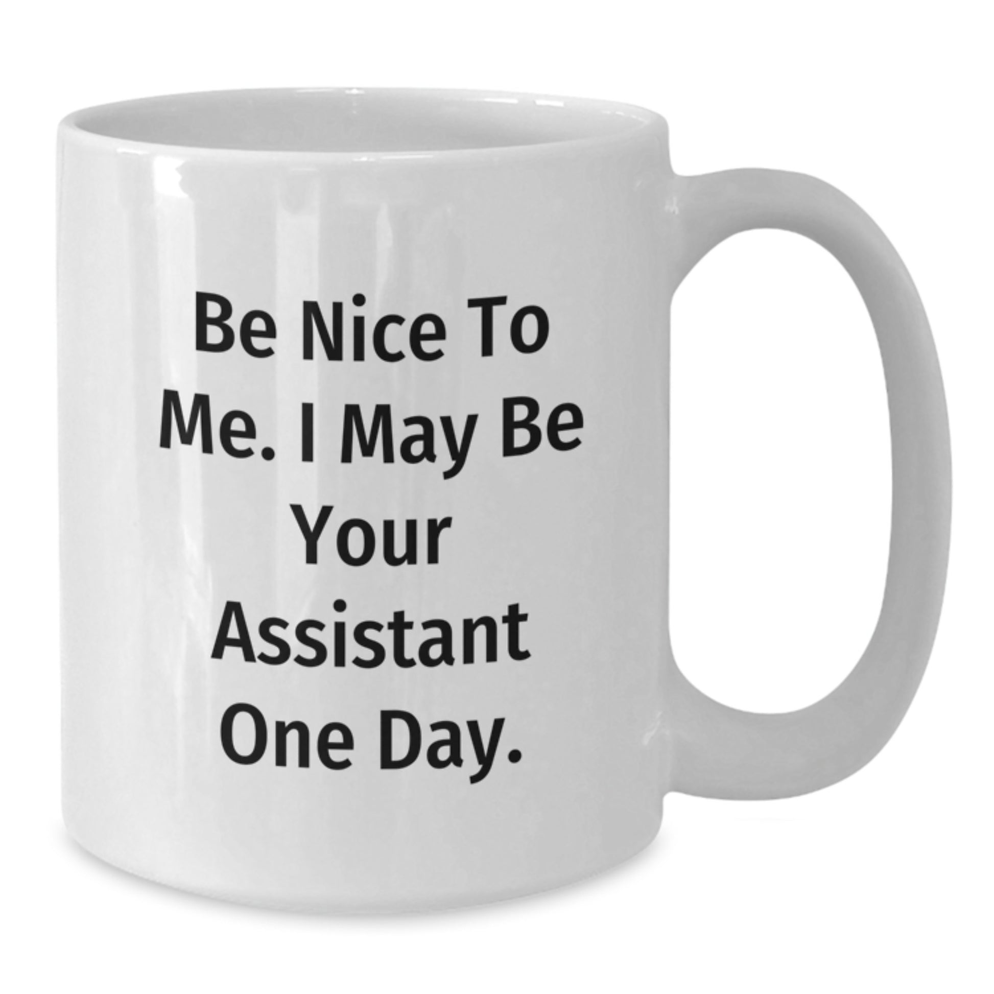 Funny Gifts for Assistants, Be Nice To Me White Coffee Mug, Christmas Unique Presents from Friends - Additional