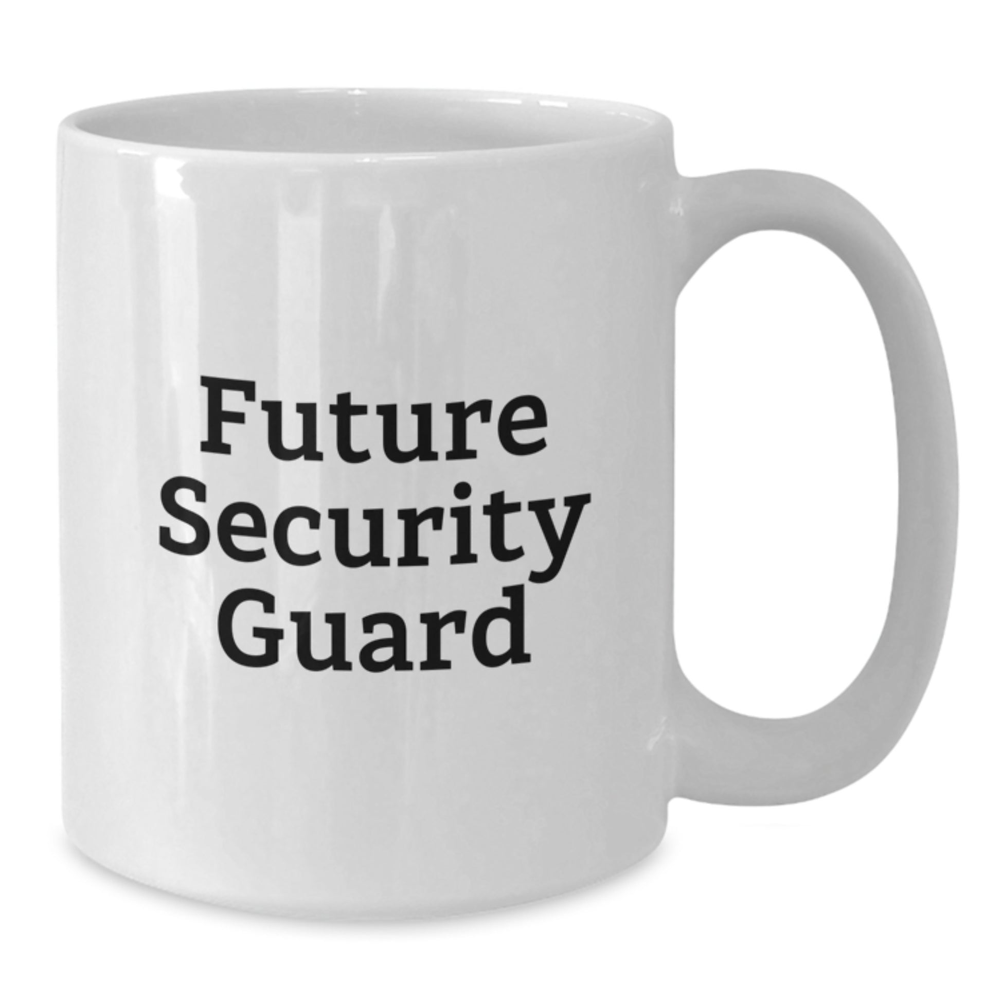 Funny Future Security Guard Graduation Gifts from Men to Security Guard, White Coffee Mug for Him, Inspirational Quote 'You're One Step Closer to Protecting the Future' - Additional
