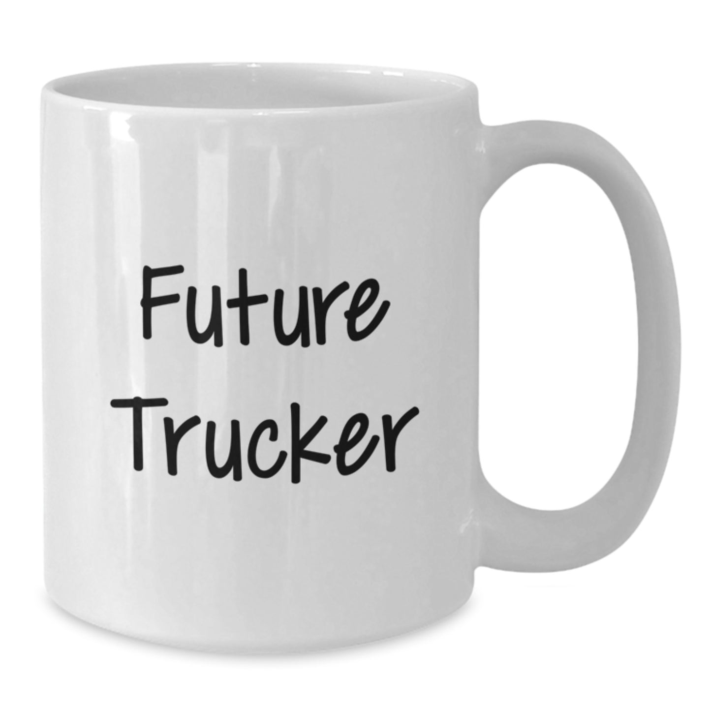 Funny Trucker Quote 'Future Trucker' White Coffee Mug, Gifts from Men to Trucker Friends for Graduation - Additional