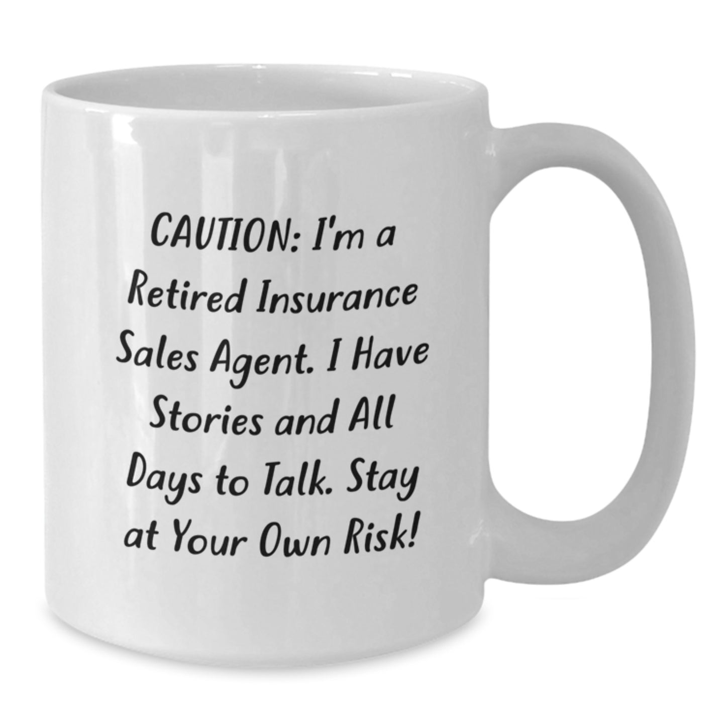 Funny Gifts for Insurance Sales Agent - Caution I'm A Retired Insurance Sales Agent White Coffee Mug, Christmas Unique Gift for Men and Women Friends Family Coworkers - Additional