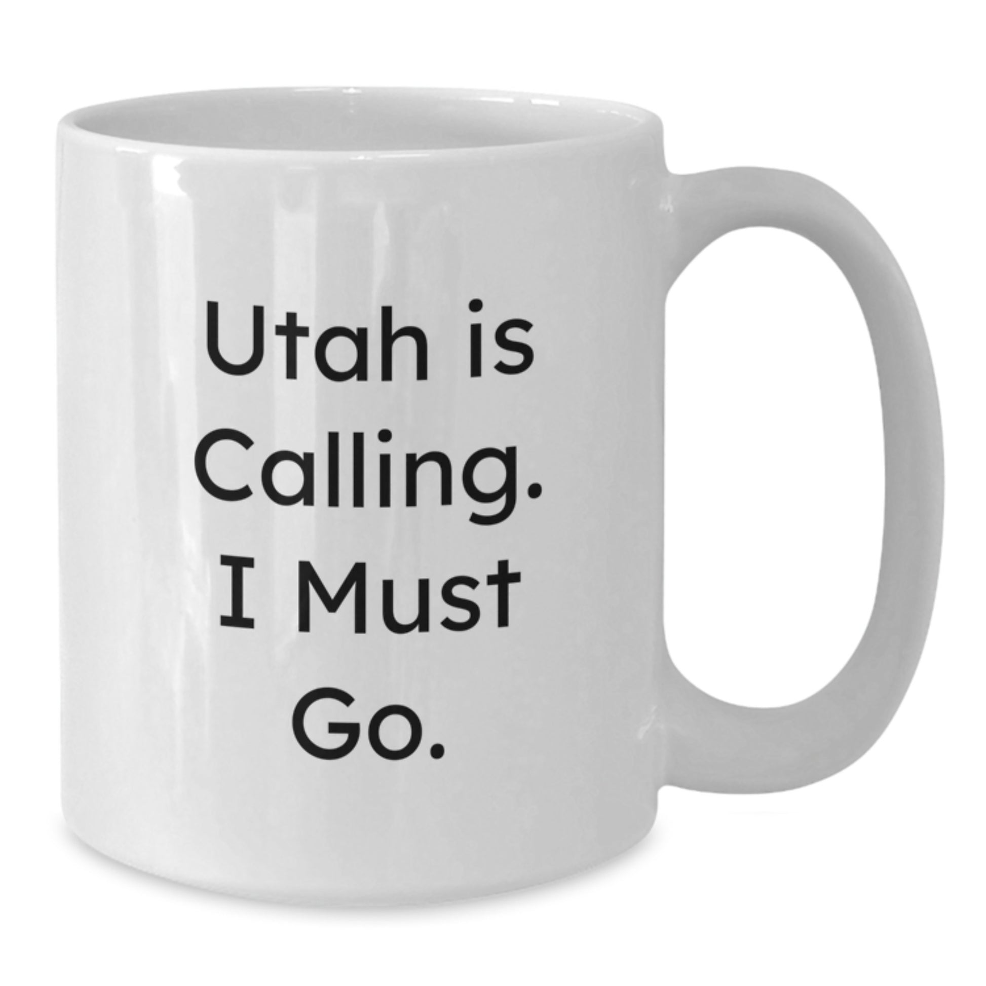 Utah White Coffee Mug Gifts from Friends for Utah Men, 'Utah Is Calling, I Must Go', Funny White Christmas Unique Gifts - Additional