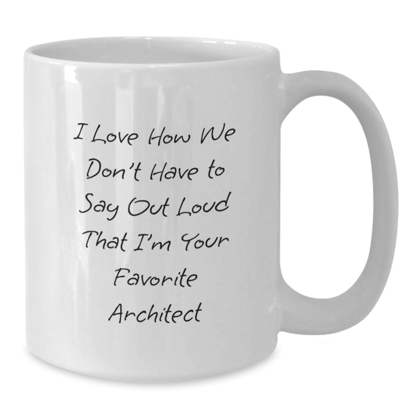 Funny Architect Gifts from Friends to Favorite Architects, 'I Love How We Don't Have to Say Out Loud' White Coffee Mug for Graduation - Additional