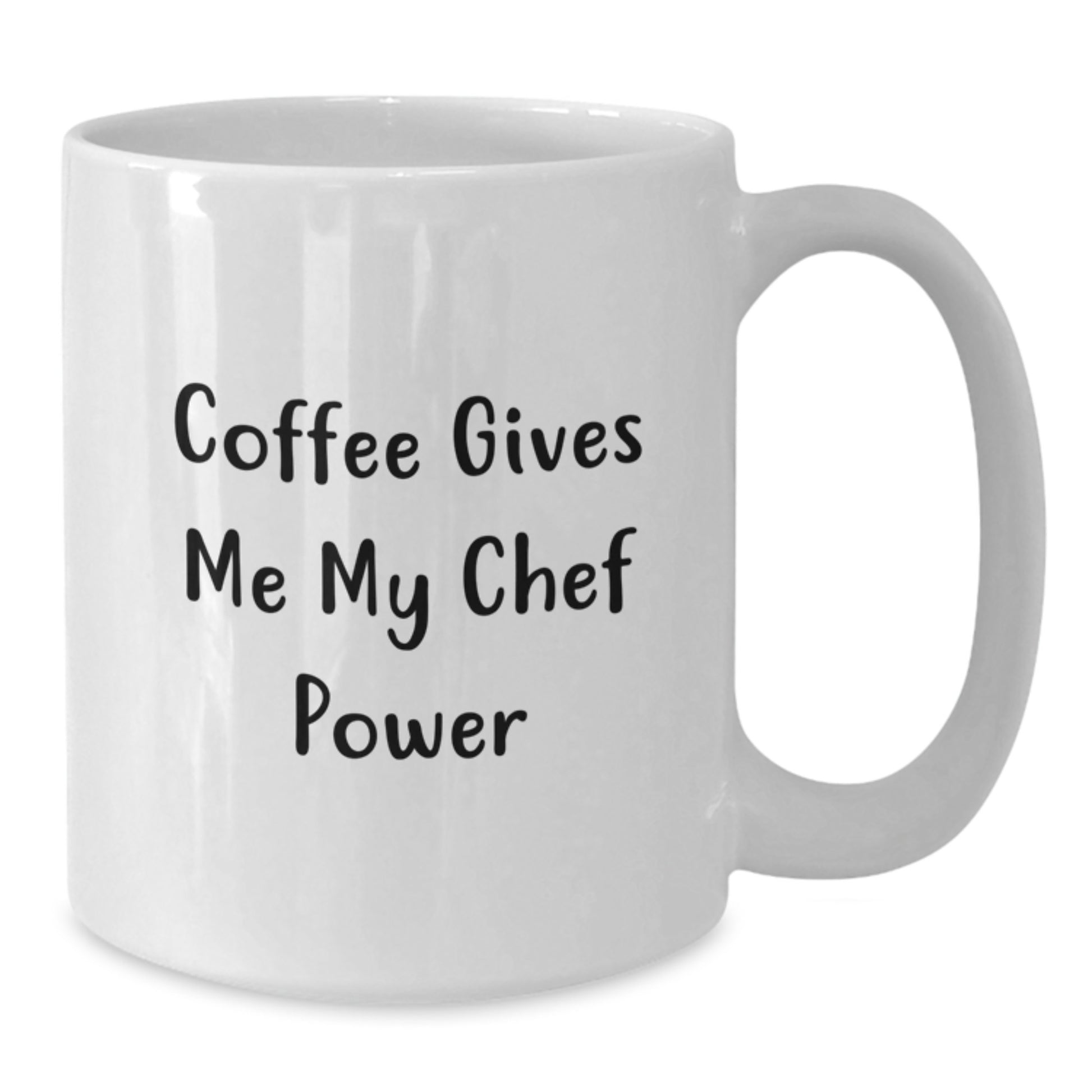 Funny Chef White Coffee Mug, Coffee Gives Me My Chef Power Gifts for Men, Unique Christmas Unique Gifts from Friends to Family - Additional