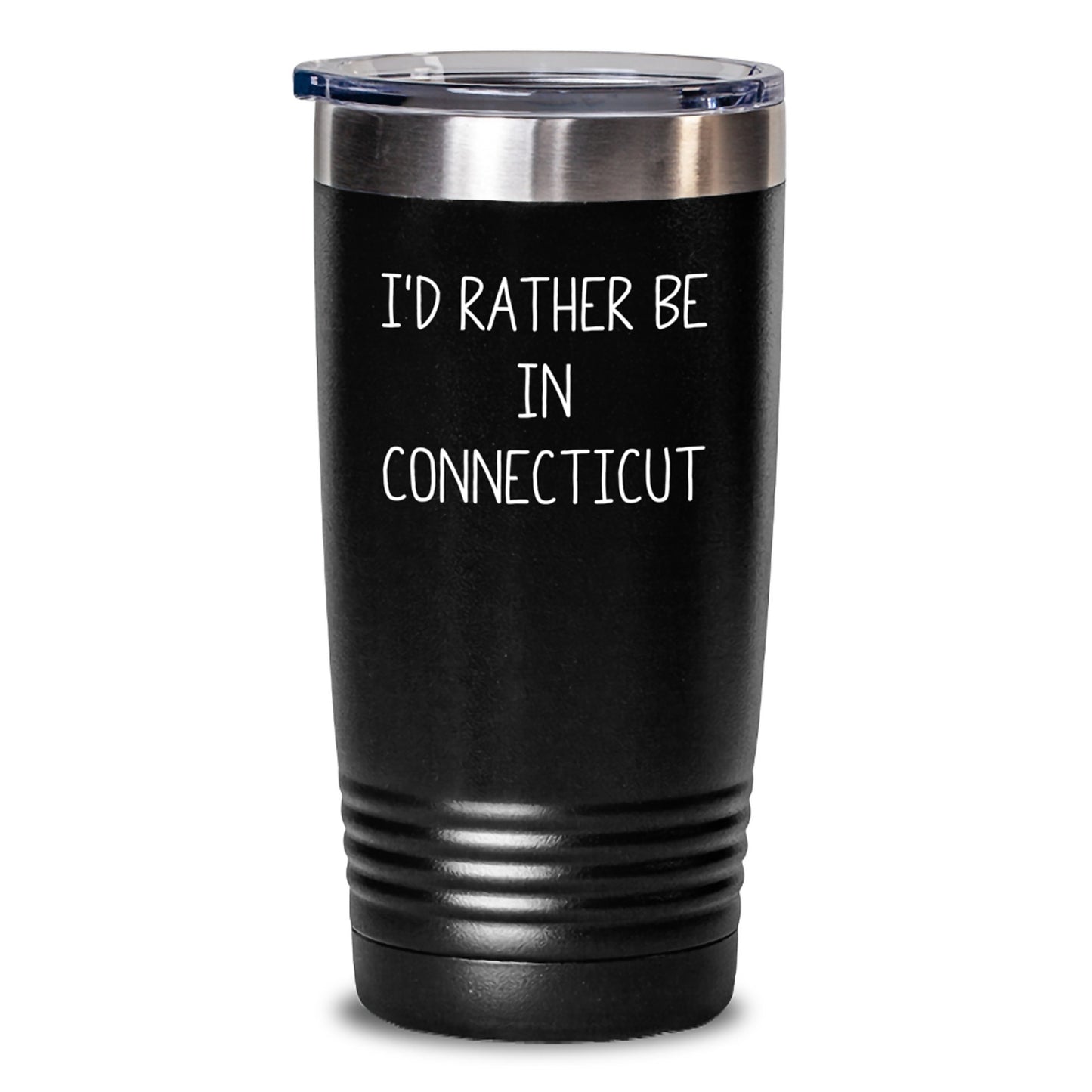 Connecticut Gifts from Friends, Funny 'I'd Rather Be In Connecticut' Tumbler, Christmas Unique Gift for Her, Men, Women, Family - Main
