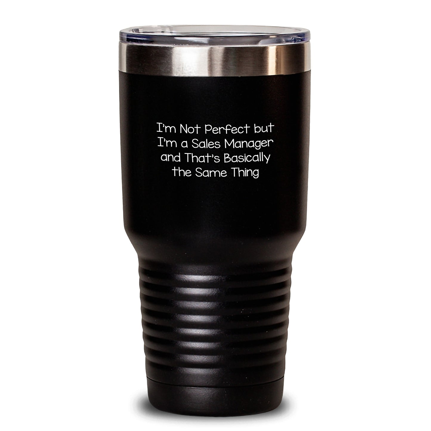 Funny Sales Manager Gifts, Birthday Unique Gifts from Friends to Coworkers, I'm Not Perfect Tumbler, 20oz or 30oz Vacuum Insulated Stainless Steel - Main