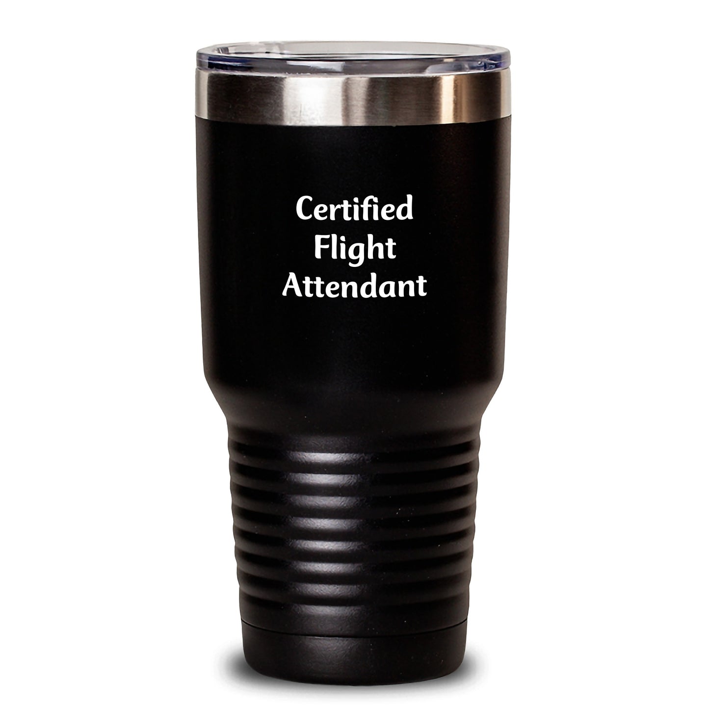 Funny Flight Attendant Gifts - 'Certified Flight Attendant' Tumbler for Graduation, Flight Attendant Mug, Flight Attendant Wife, Gifts from Friends, Gifts for Flight Attendant - Main
