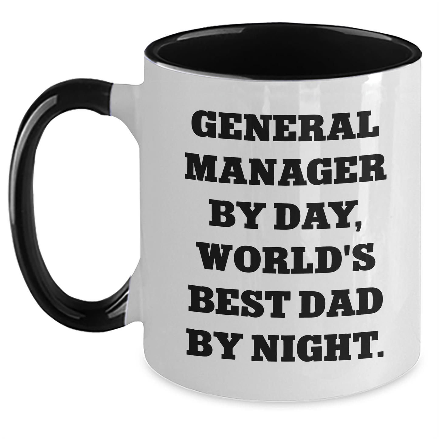 General Manager Funny Coffee Mug Gifts from Men to General Manager for Graduation - Black and White, Red and White, Navy and White, Pink and White Options - Main