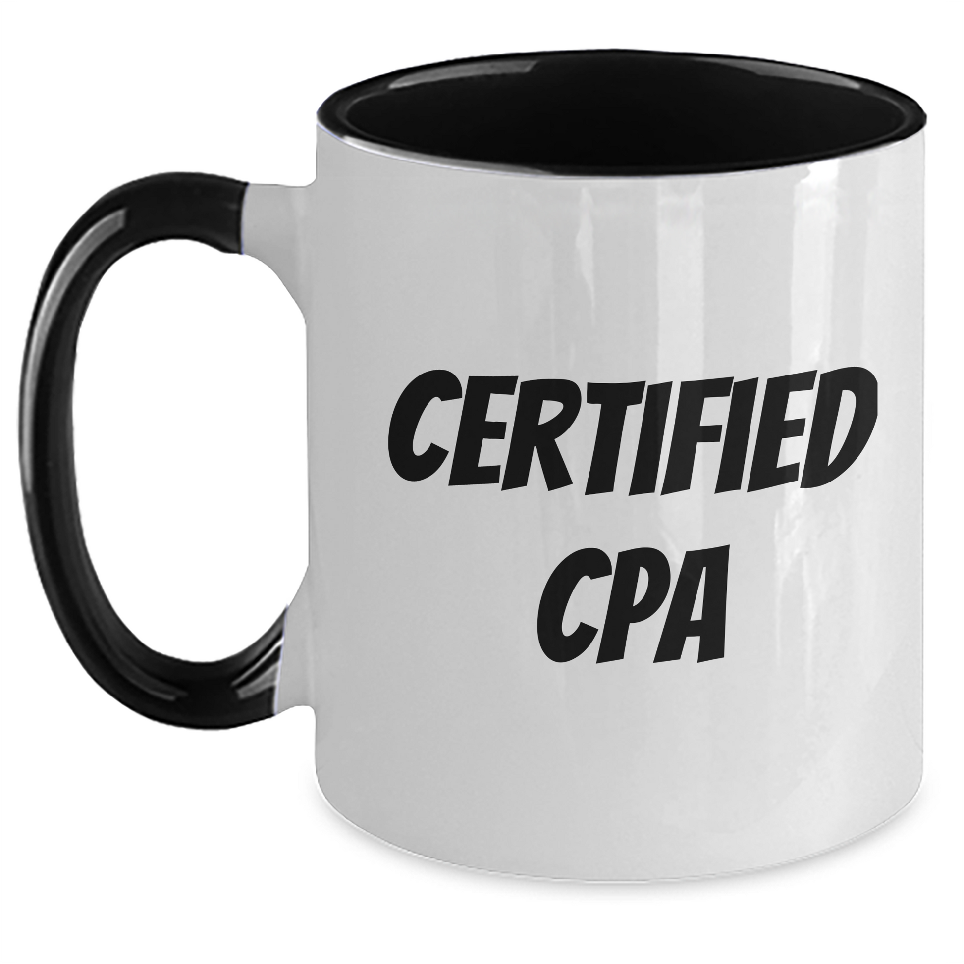 Funny CPA Gifts from Friends - Cute Two Tone Coffee Mug for Certified Public Accountants, Graduation Unique Gifts - Main