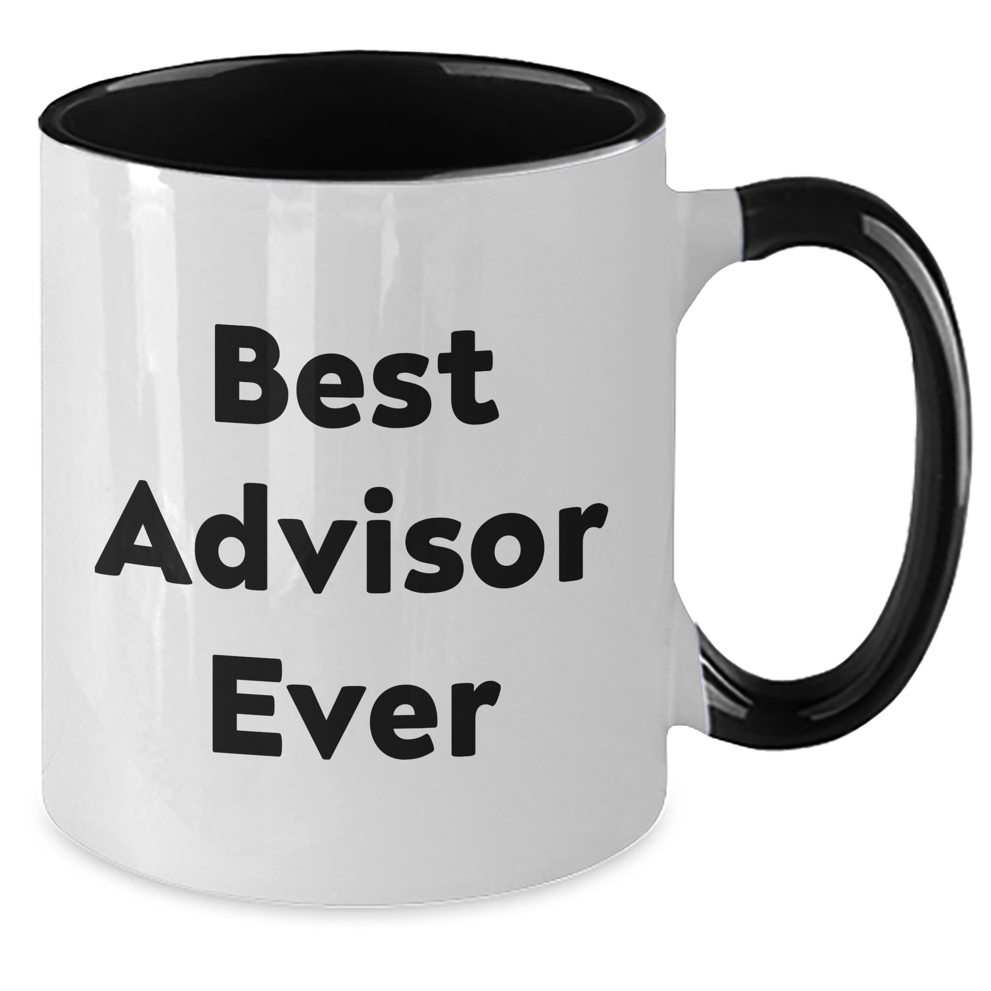 Funny Best Advisor Ever Two Tone Coffee Mug Gifts from Family to Graduation Advisor, Perfect for Men or Women - Additional