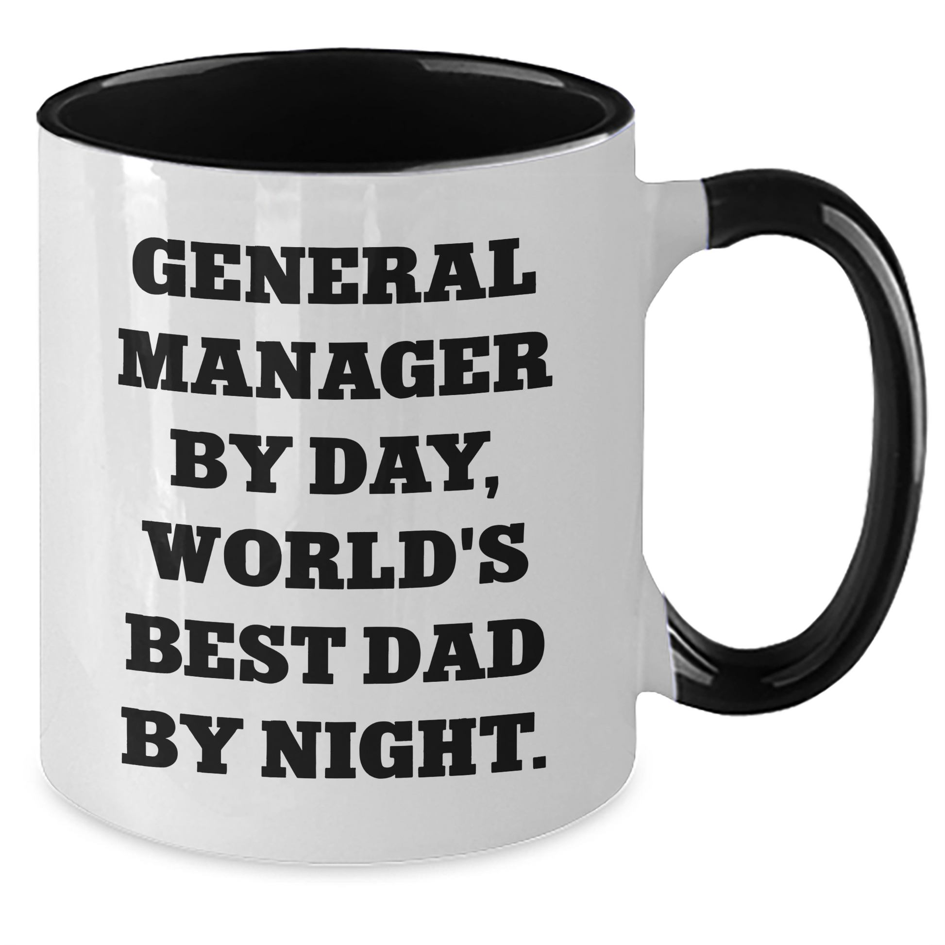General Manager Funny Coffee Mug Gifts from Men to General Manager for Graduation - Black and White, Red and White, Navy and White, Pink and White Options - Additional