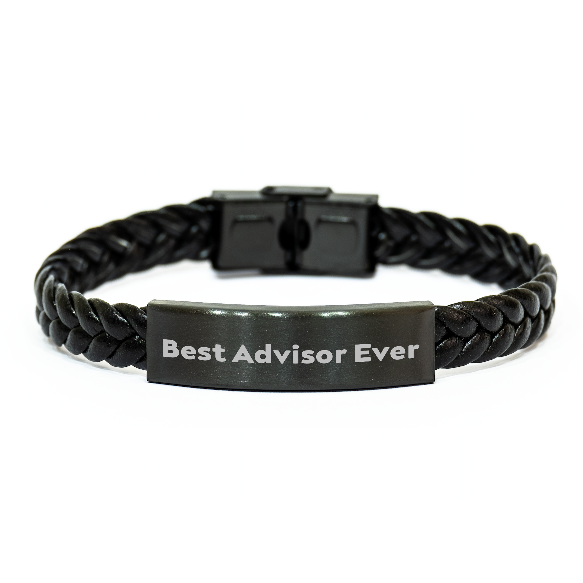 Funny Advisor Gifts from Friends - Best Advisor Ever Interlaced Leather Bracelet for Graduation Unique Gifts for Advisor - Image 1