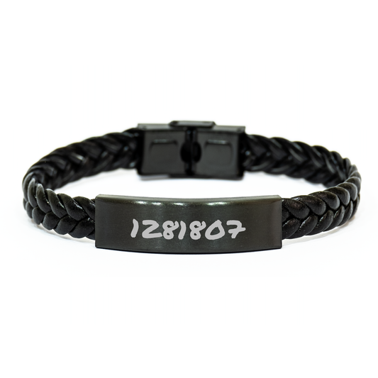 Pug Dog Gifts - 'I Love My Pug. People, Not So Much.' Interlaced Leather Bracelet for Graduation, Funny Quote, Pug Lovers, Pug Mom, Pug Dad, Friends, Family - Image 1
