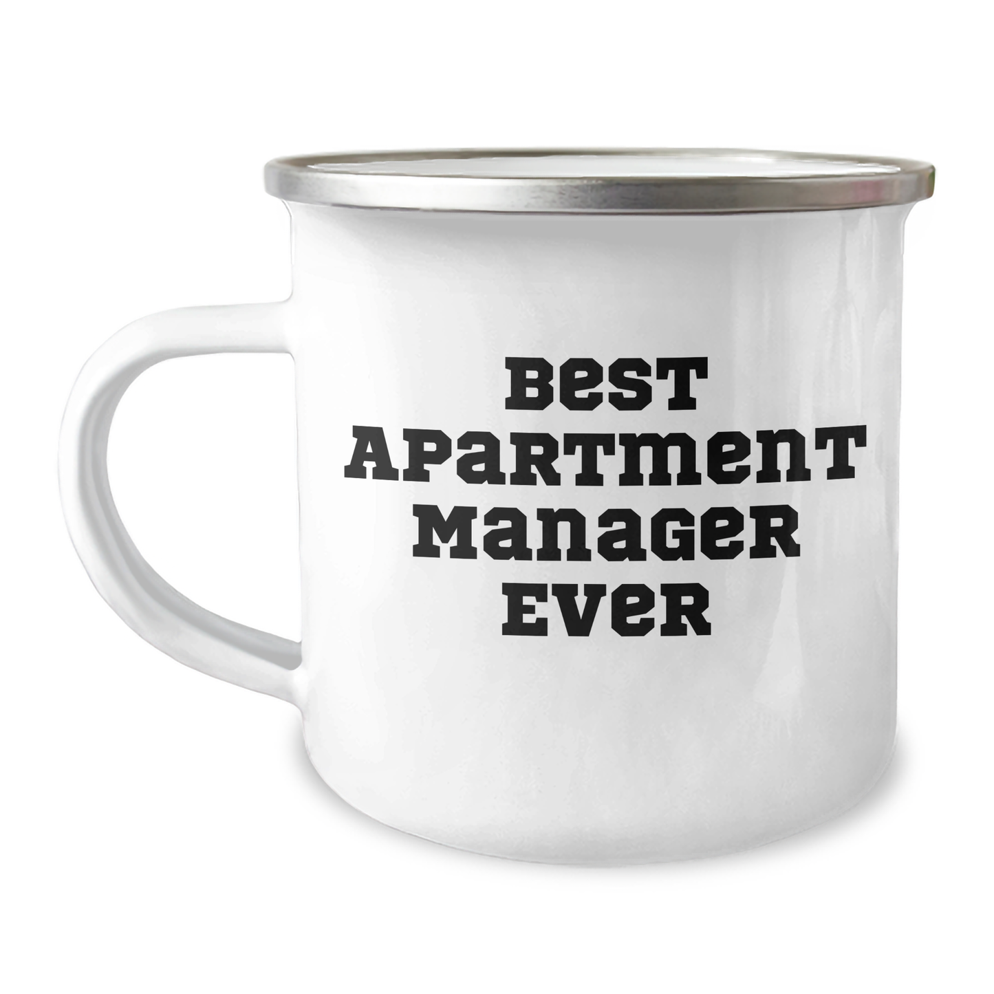 Funny Apartment Manager Gifts from Friends, Best Apartment Manager Ever, Unique Graduation Gifts for Men, Women, Coworkers, and Family - Camping Mug - Image 1