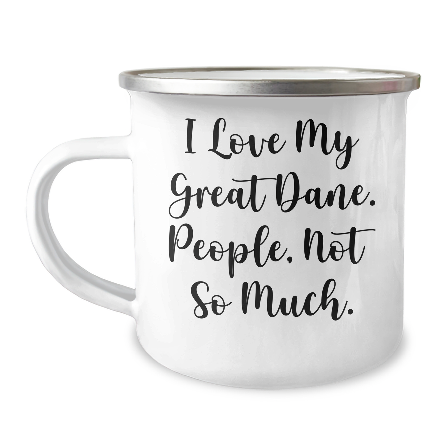 Great Dane Dog Lovers Camping Mug, Funny Gift from Friends, Unique Graduation Mugs for Her, Him, or Family - Image 1