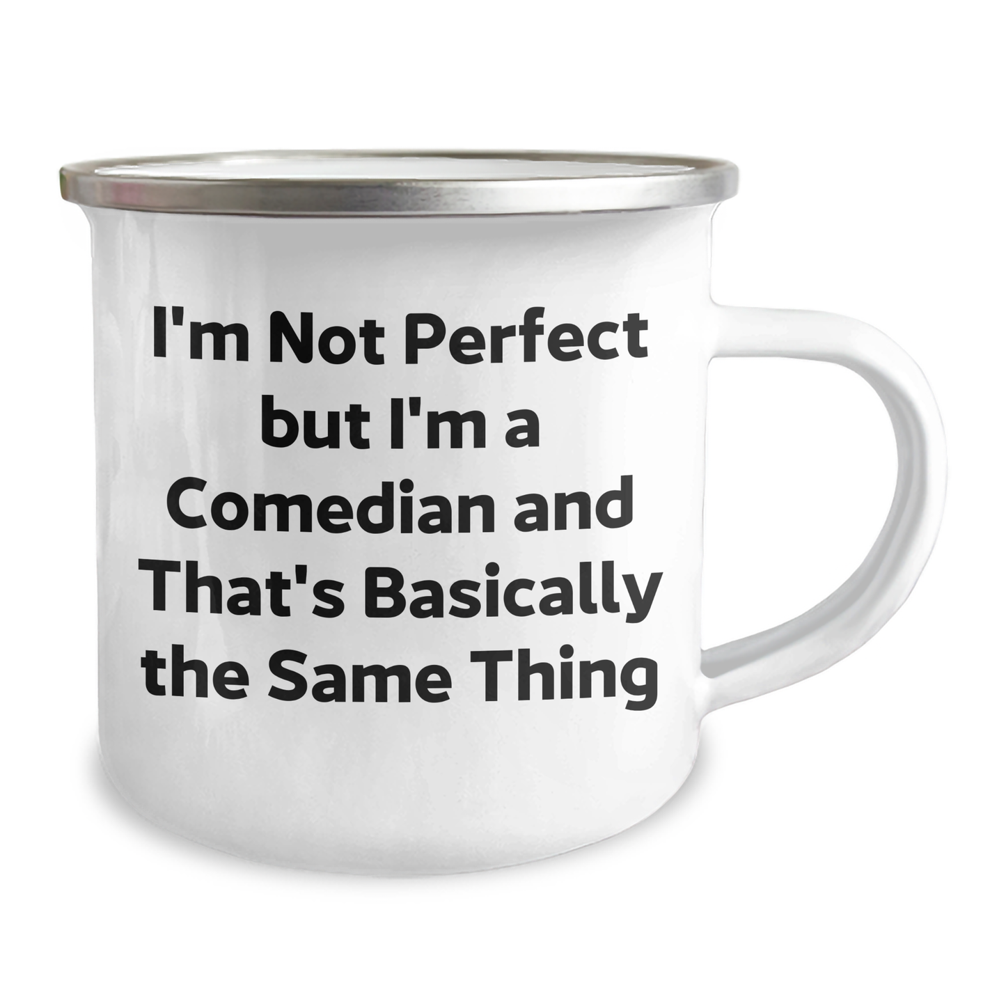 Funny Comedian Gifts for Men Friends Coworkers - I'm Not Perfect Camping Mug for Graduation - Image 2