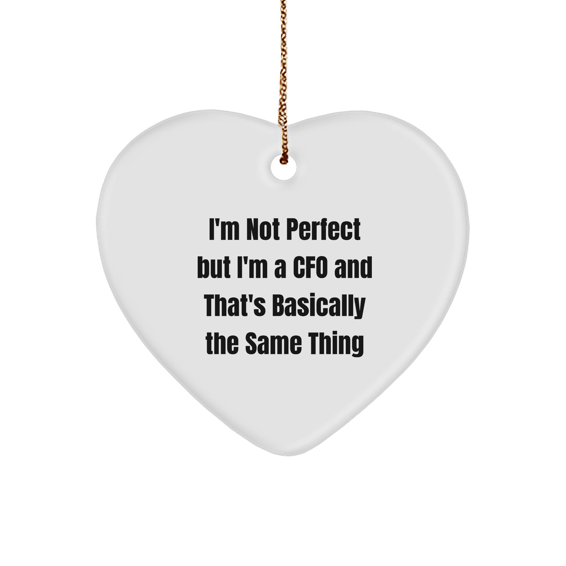 Funny CFO Gifts, Heart Ornament for CFO Quotes, Christmas Unique Gifts from Women to Women, Gifts for CFO Friends - Image 1