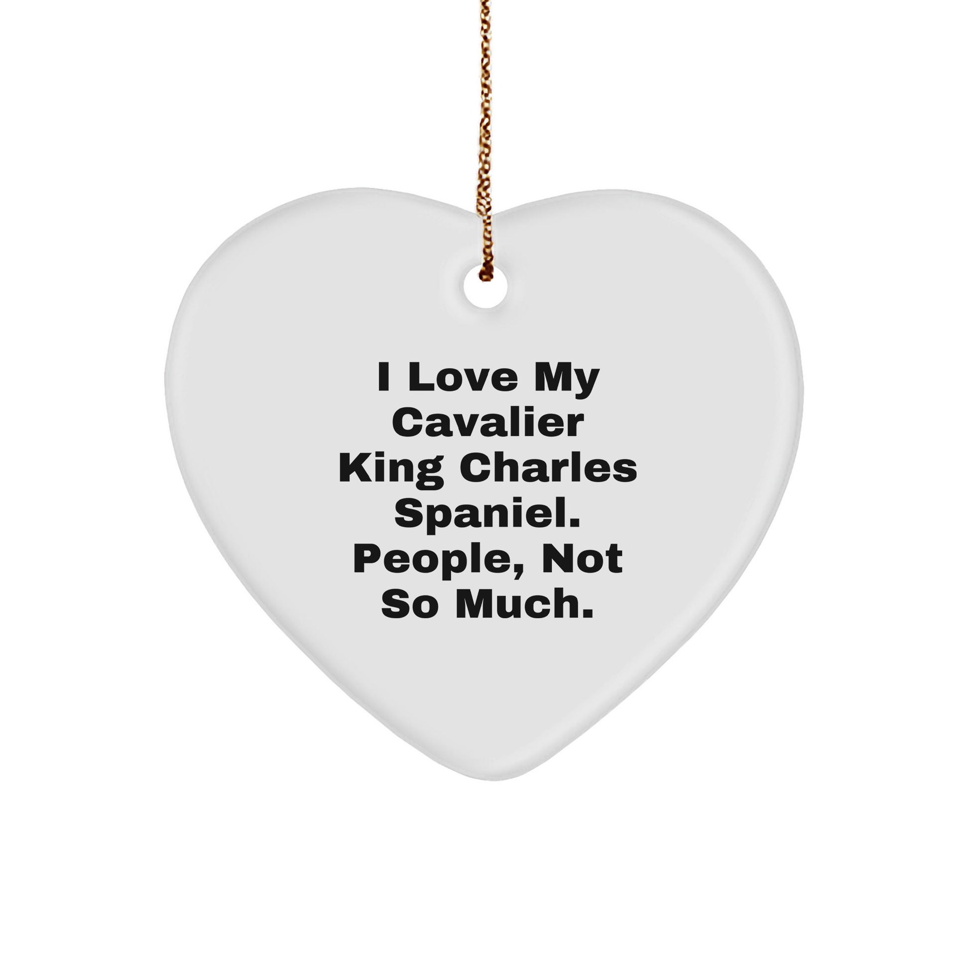 Cavalier King Charles Spaniel Dog Lovers Funny Gifts, Heart Ornament from Friends, for Christmas Unique - Image 1