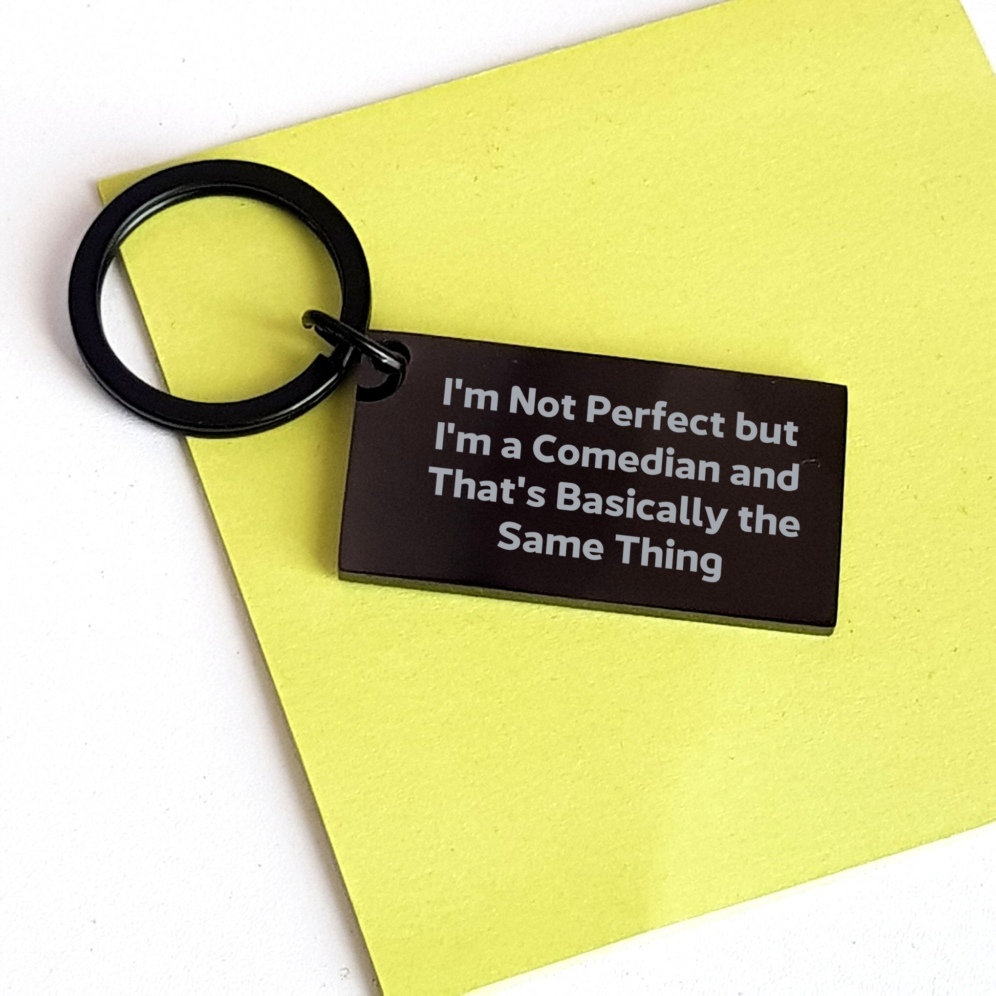 Comedian Keychain Funny Gifts from Friends to Comedian, Inspirational Quote Keychain for Men, Women, Coworkers, Family, Graduation Unique Gifts - Image 3