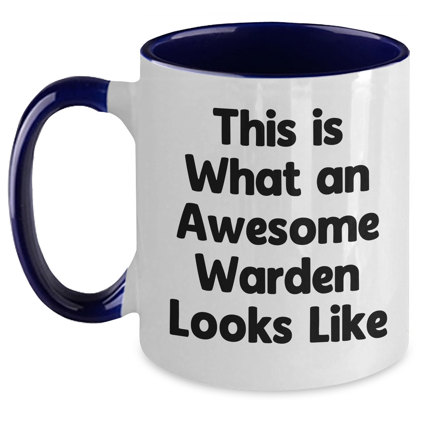 Funny Warden Gifts from Friends, Warden Two Tone Coffee Mug for Graduation, 'This Is What An Awesome Warden Looks Like' Funny Quote Gifts for Warden, Gifts from Women, Gifts for Men - Main