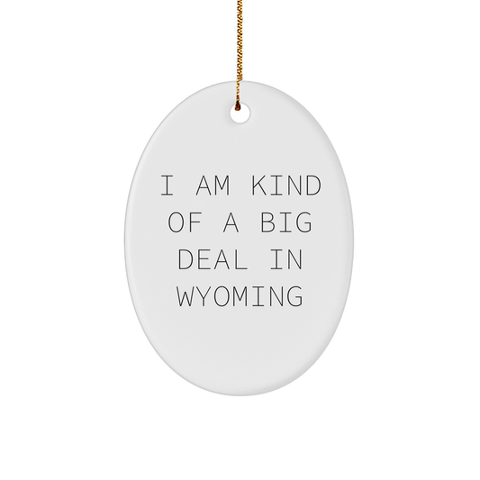 Wyoming Gifts for Men, I Am Kind Of A Prime Selection In Wyoming Oval Ornament, Christmas Decorations - Image 1