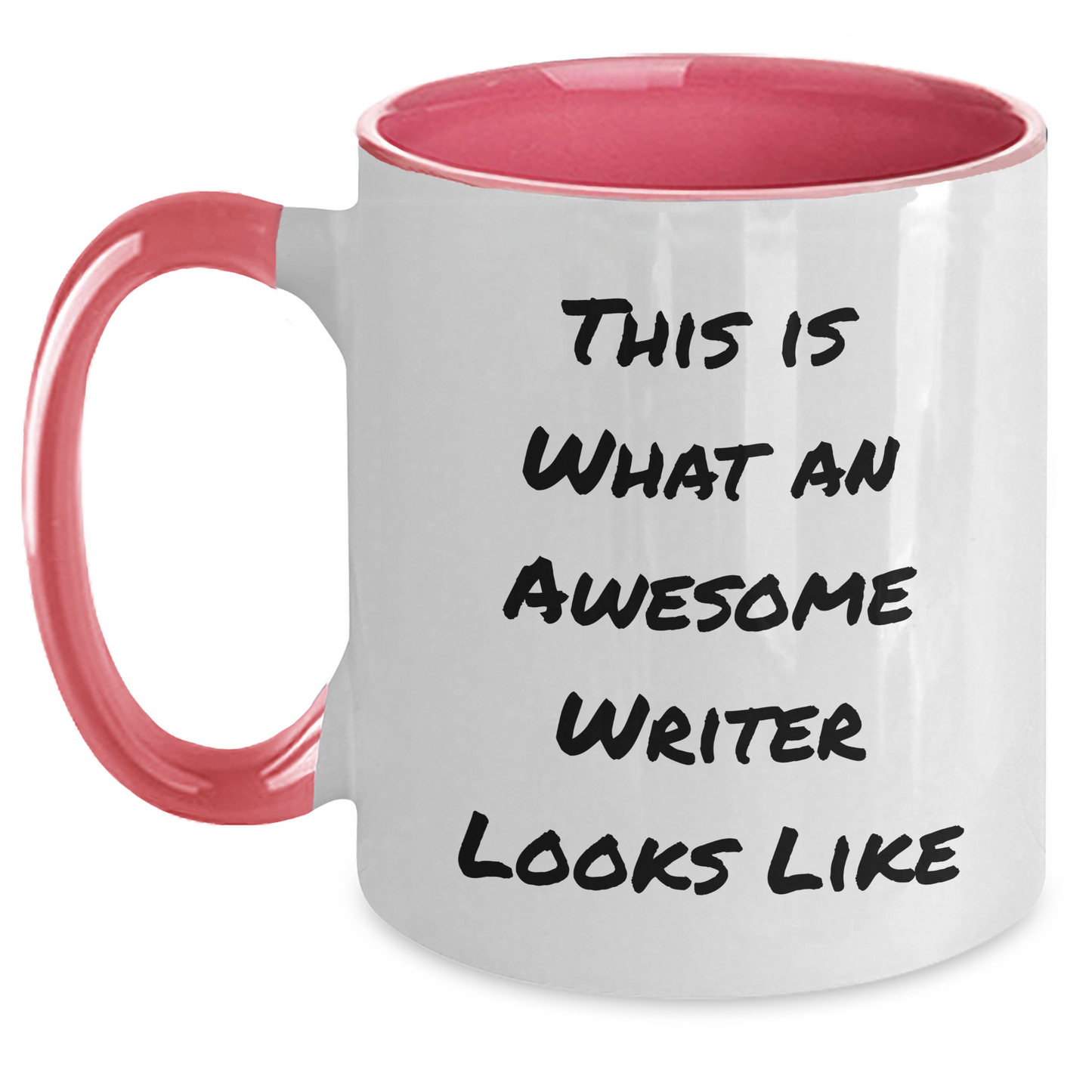 Funny Writer Gifts, Two Tone Coffee Mugs for Writer, 'This Is What An Awesome Writer Looks Like' Quote, Graduation Unique Gifts from Friends, Coworkers, or Family - Main