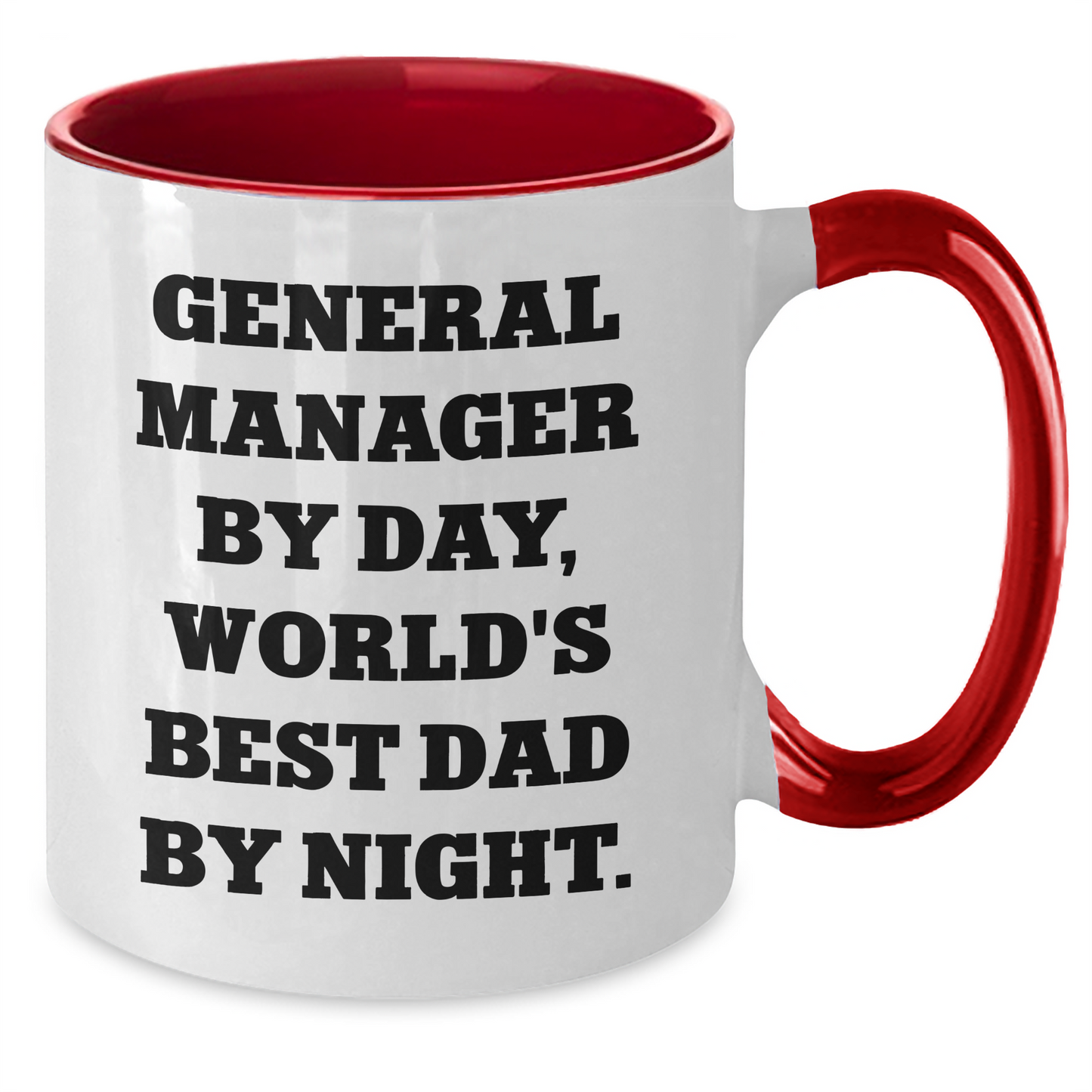 General Manager Funny Coffee Mug Gifts from Men to General Manager for Graduation - Black and White, Red and White, Navy and White, Pink and White Options - Additional