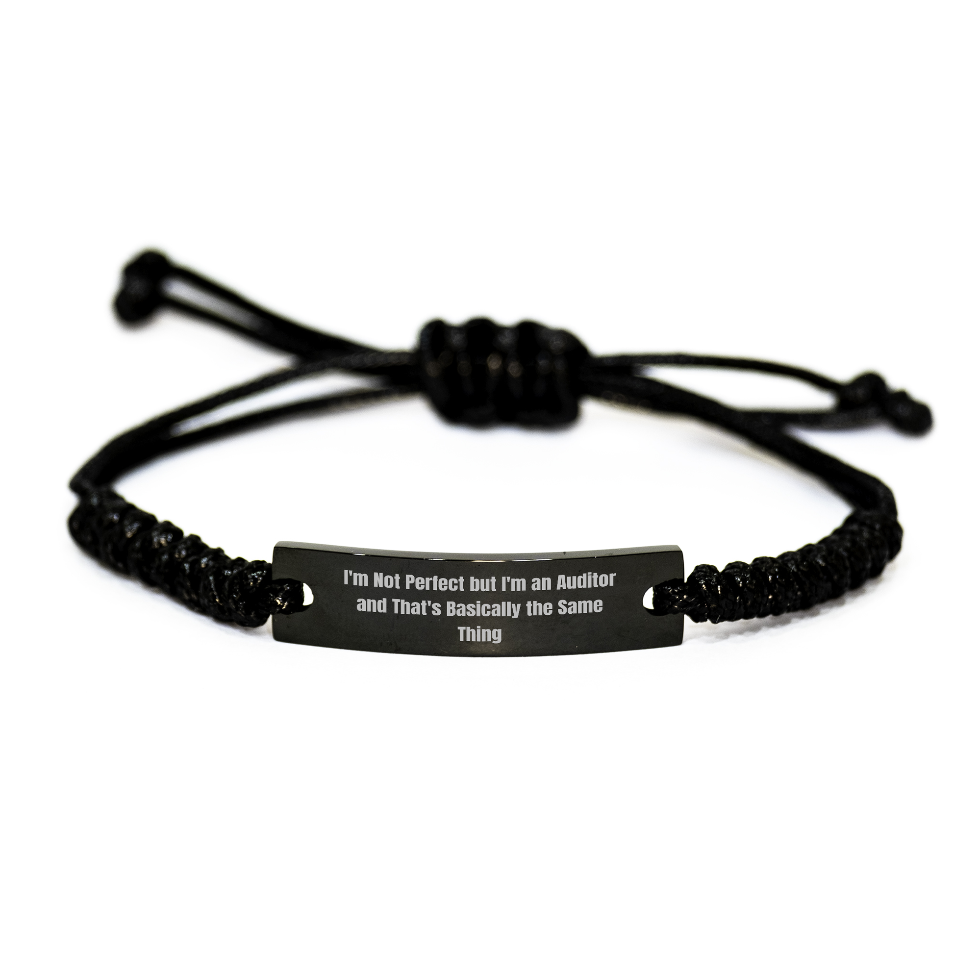 Auditor Gifts from Family, Funny Inspirational Quote Rope Bracelet for Auditor, Men, Women, Coworkers, Family Graduation Unique Gifts - Image 1