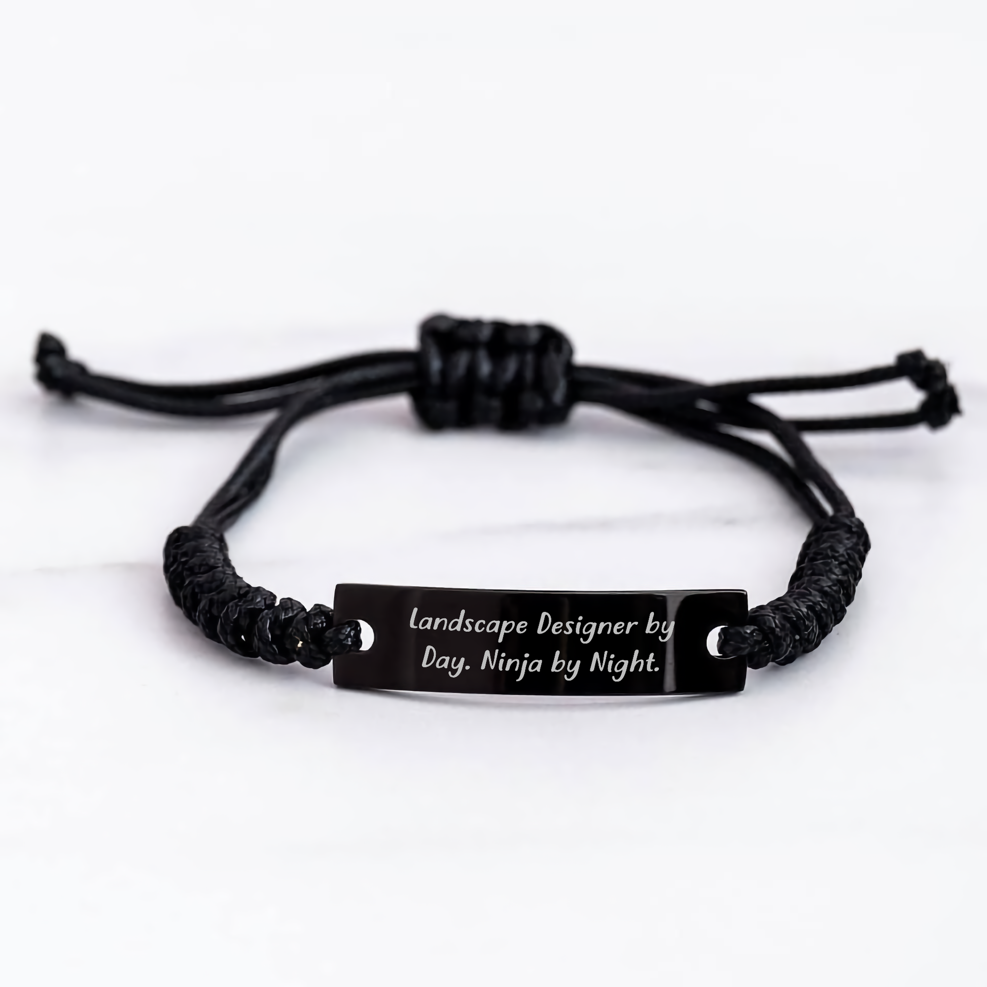 Landscape Designer Gifts, Rope Bracelet, Funny Quote, 'By Day. Ninja By Night.' for Graduation, Gifts from Family to Landscape Designer - Image 3