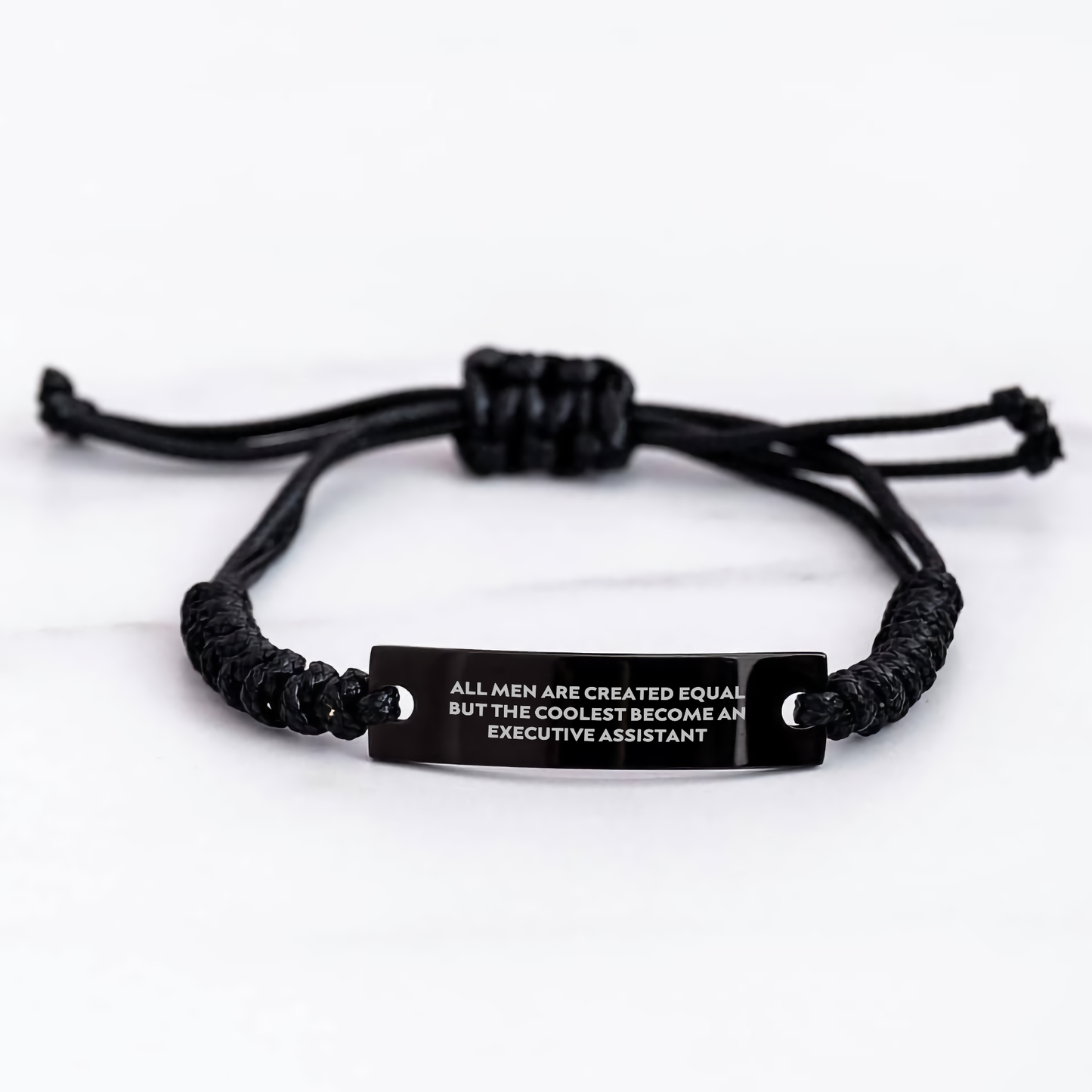 Executive Assistant Gifts, Funny Rope Bracelets for Men, Graduation Unique Gifts from Friends, Family, Coworkers - 'All Men Are Created Equal But The Coolest Become An Executive Assistant' - Image 3