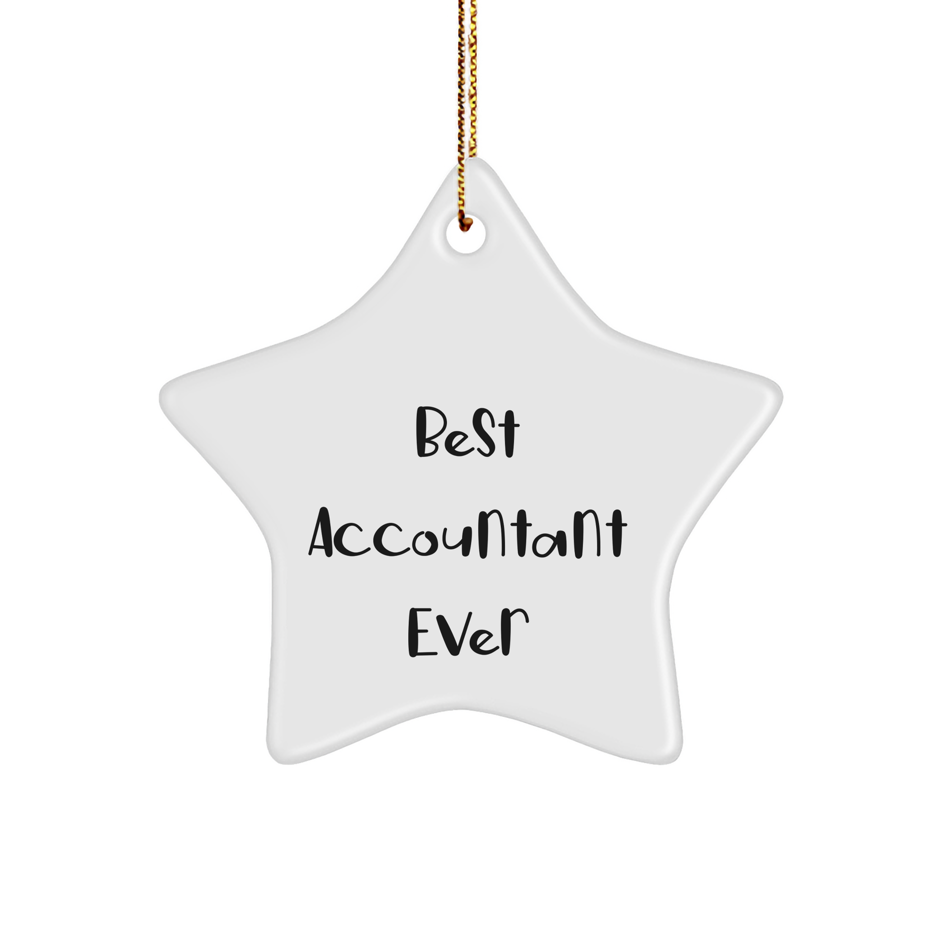 Funny Accountant Gifts Star Ornament Best Accountant Ever, Gifts from Family for Accountant, Christmas Unique Present - Image 1