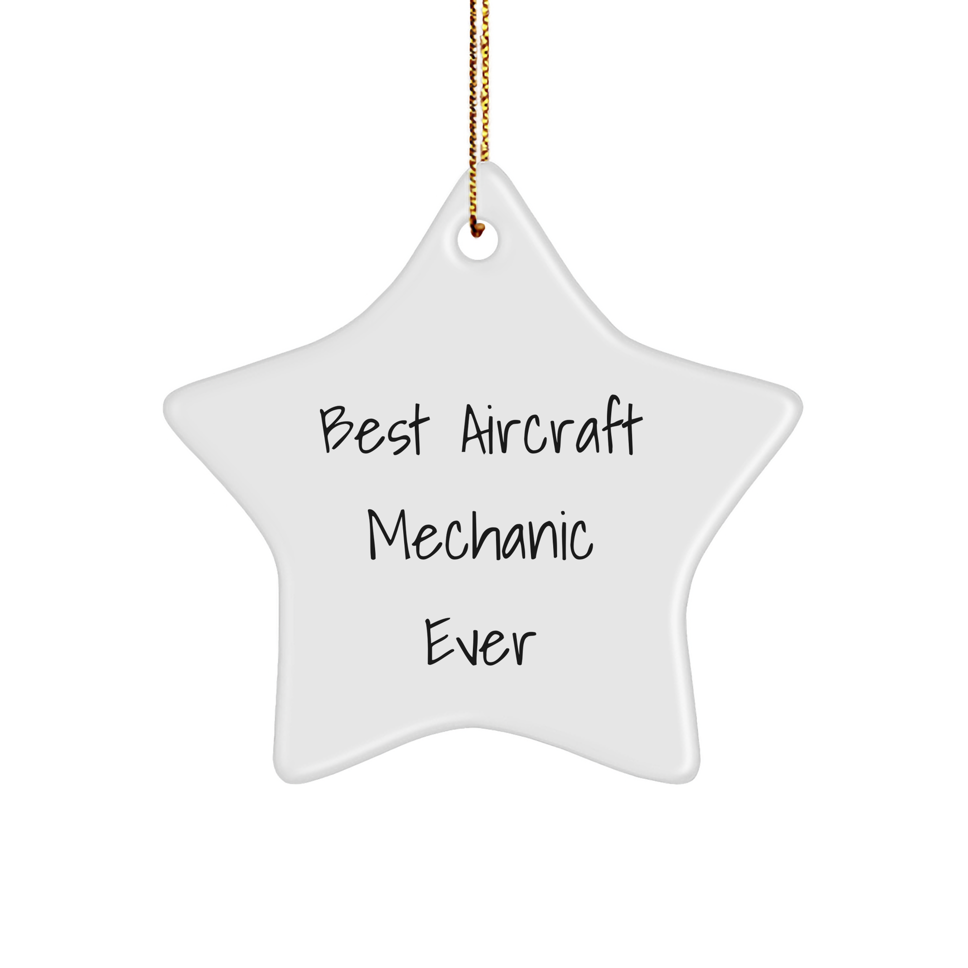 Aircraft Mechanic Gifts from Best Ever - Star Ornament for Christmas - Image 1
