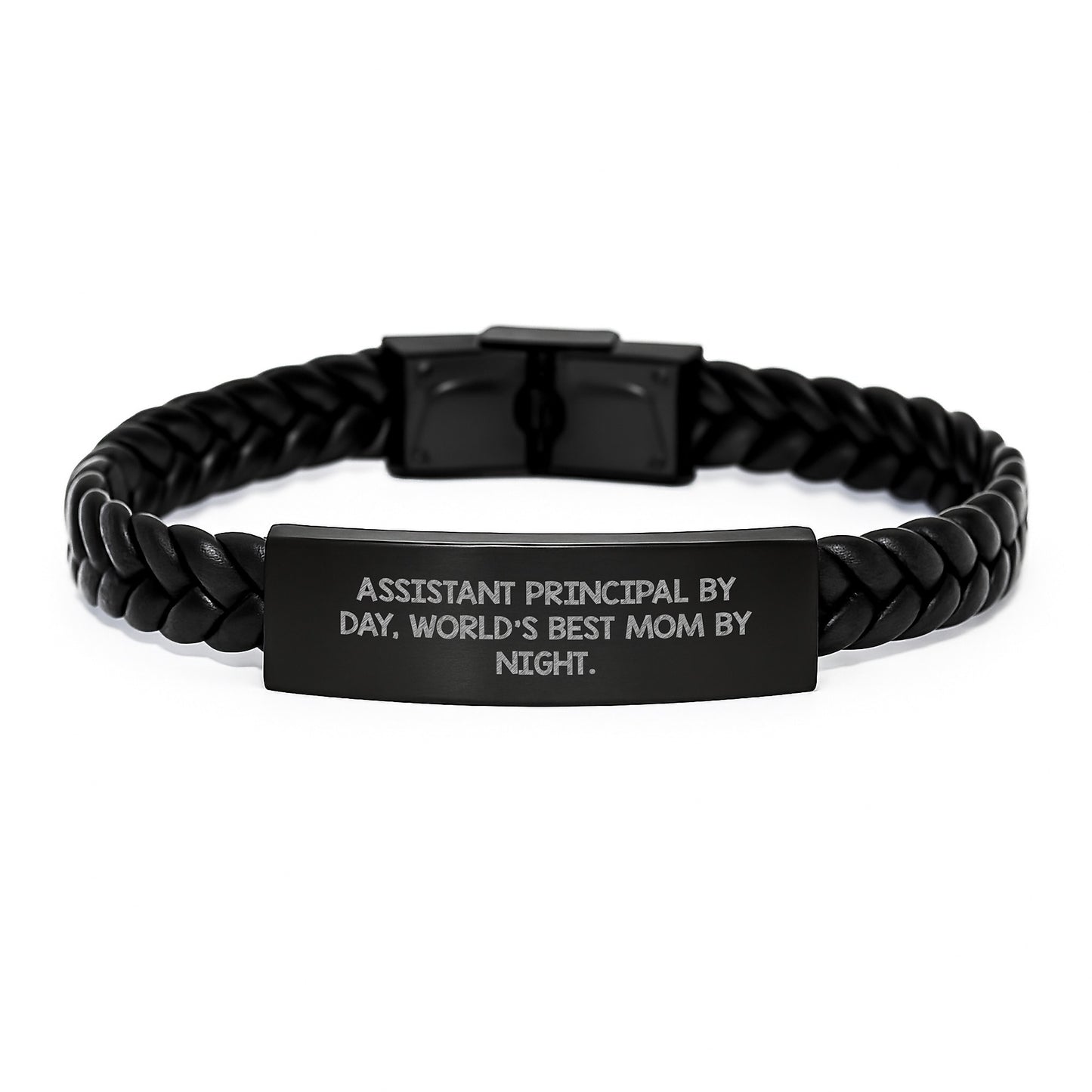Assistant Principal Gifts from Friends - Funny Quote Interlaced Leather Bracelet, Christmas Unique Gifts for Men Women Family - Image 1